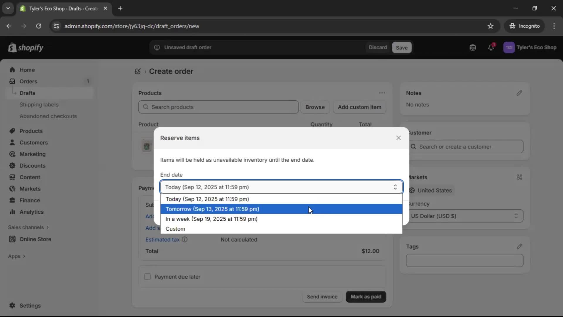 Creating a purchase order on Shopify video thumbnail