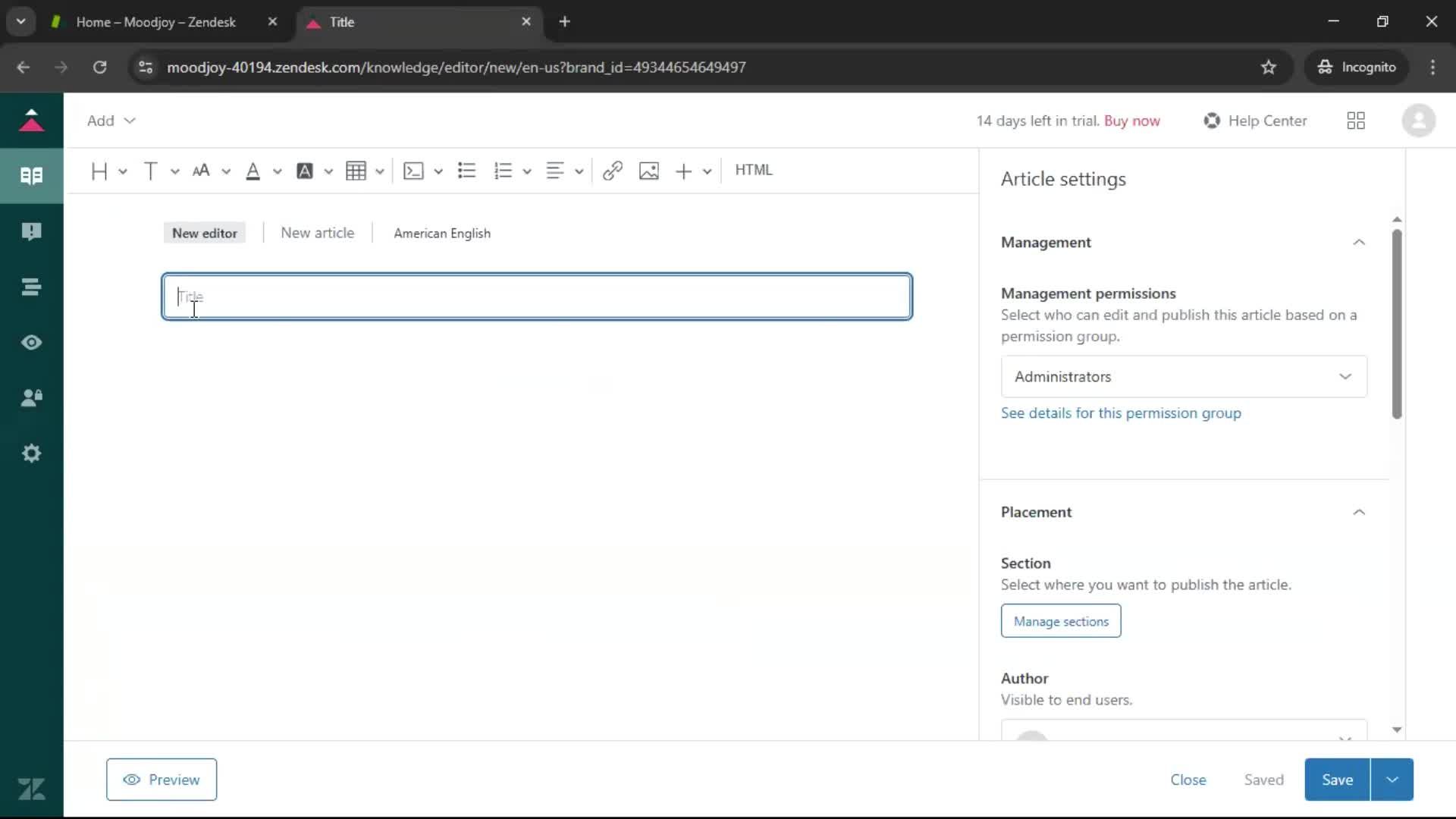 Creating a support article screenshot