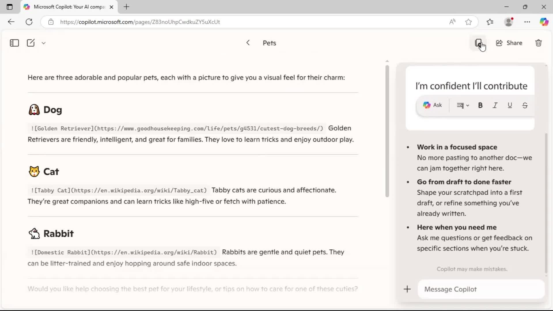 Creating topic from an example screenshot