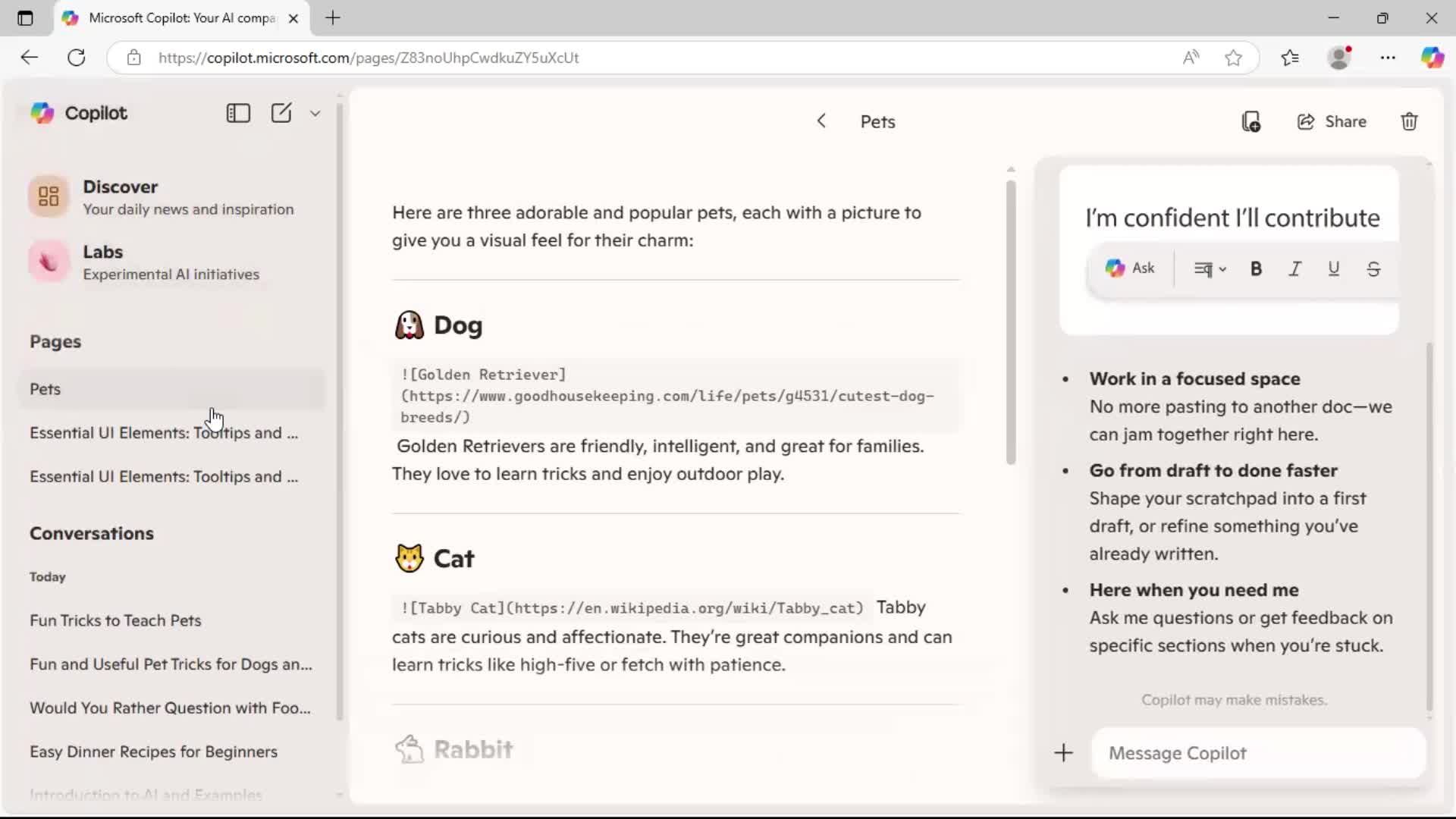 Creating topic from an example screenshot