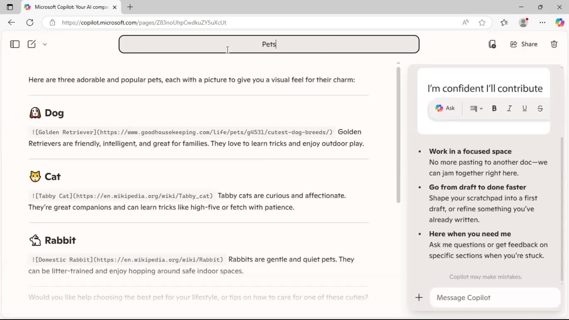 Creating topic from an example screenshot