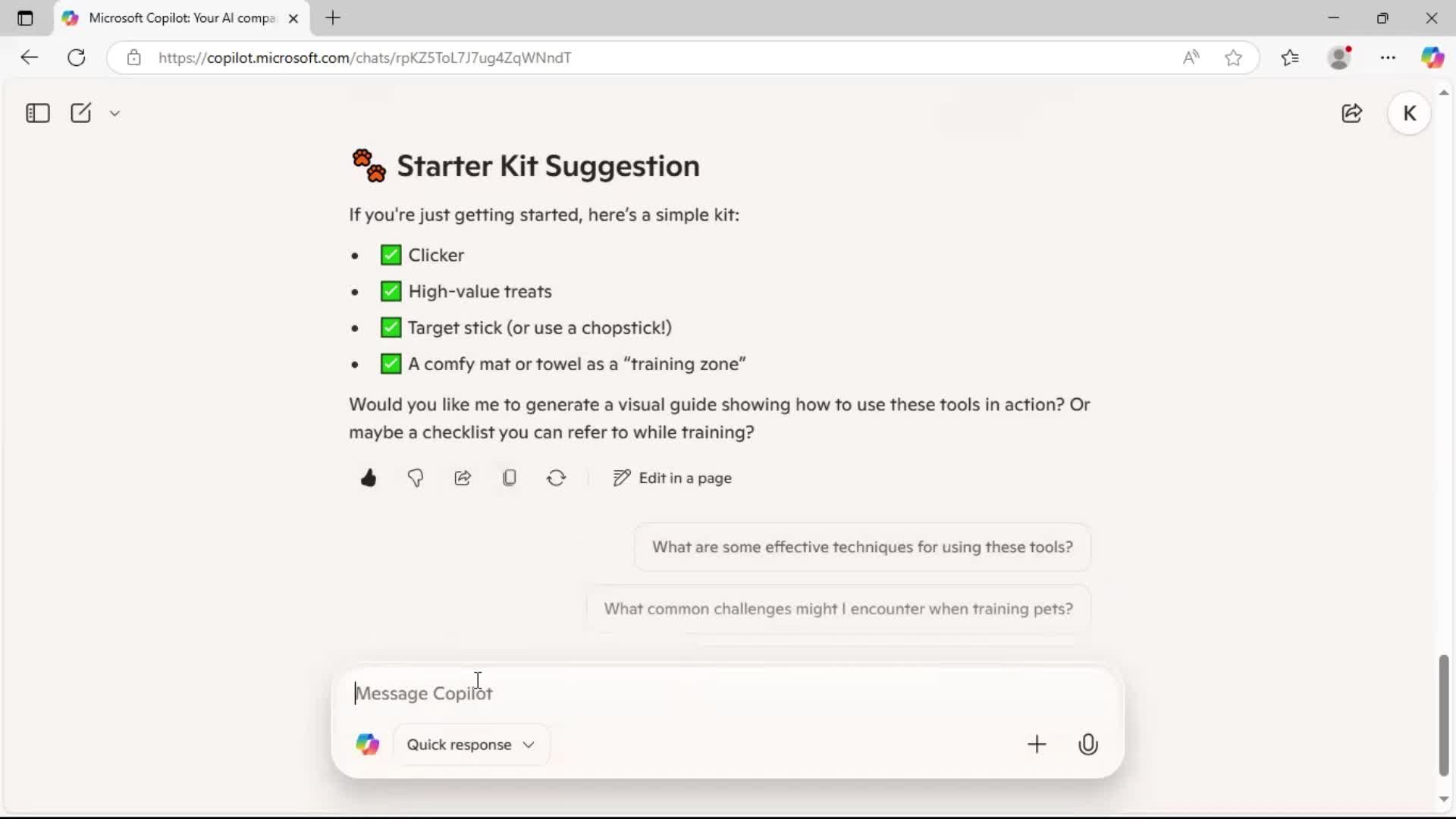Creating topic from an example screenshot