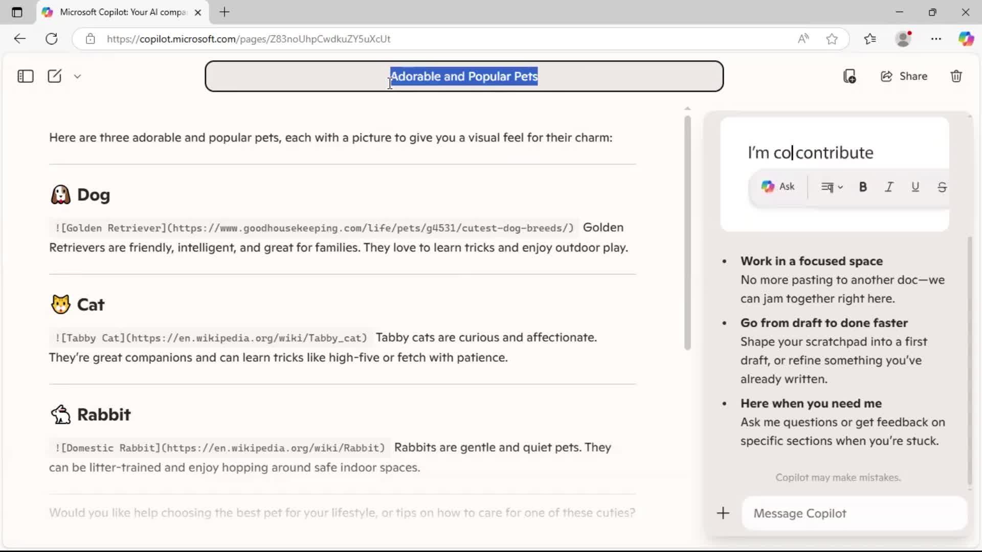 Creating topic from an example screenshot