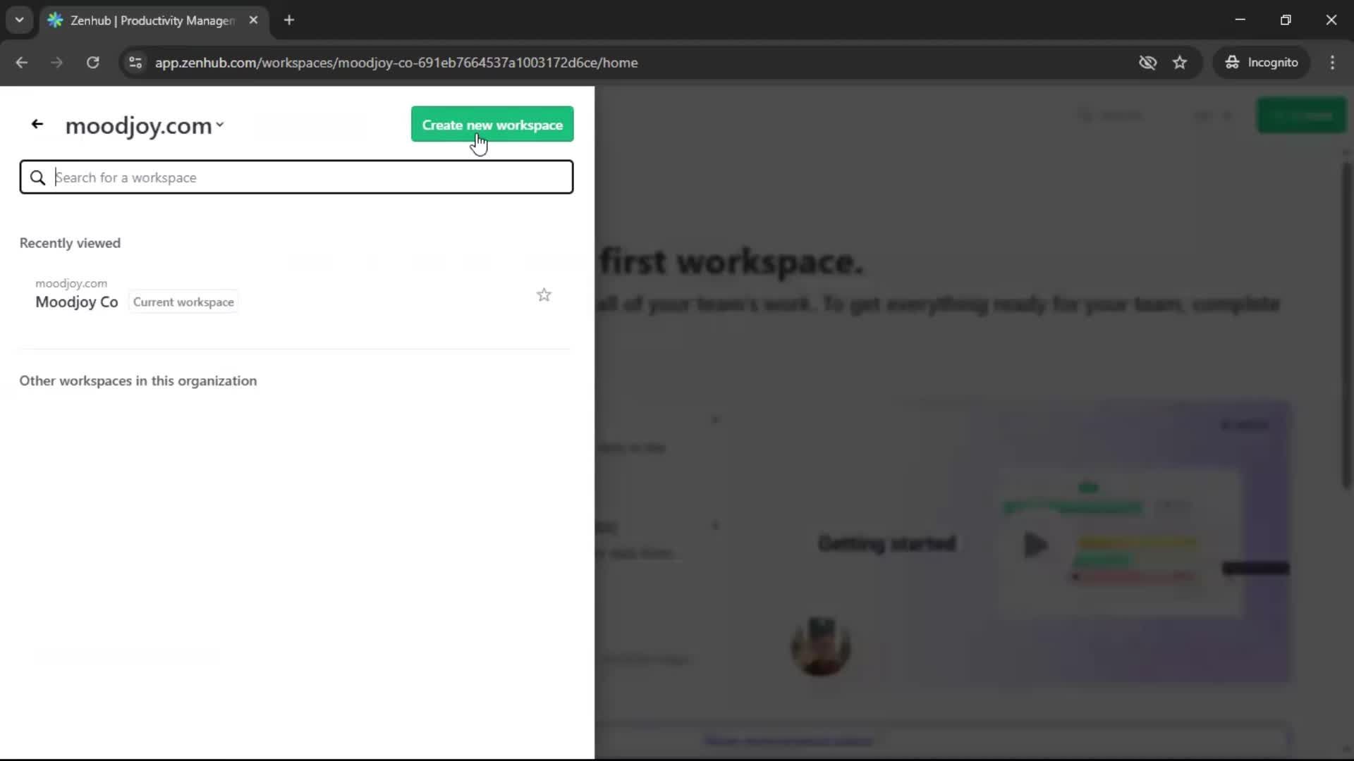 Creating a workspace screenshot