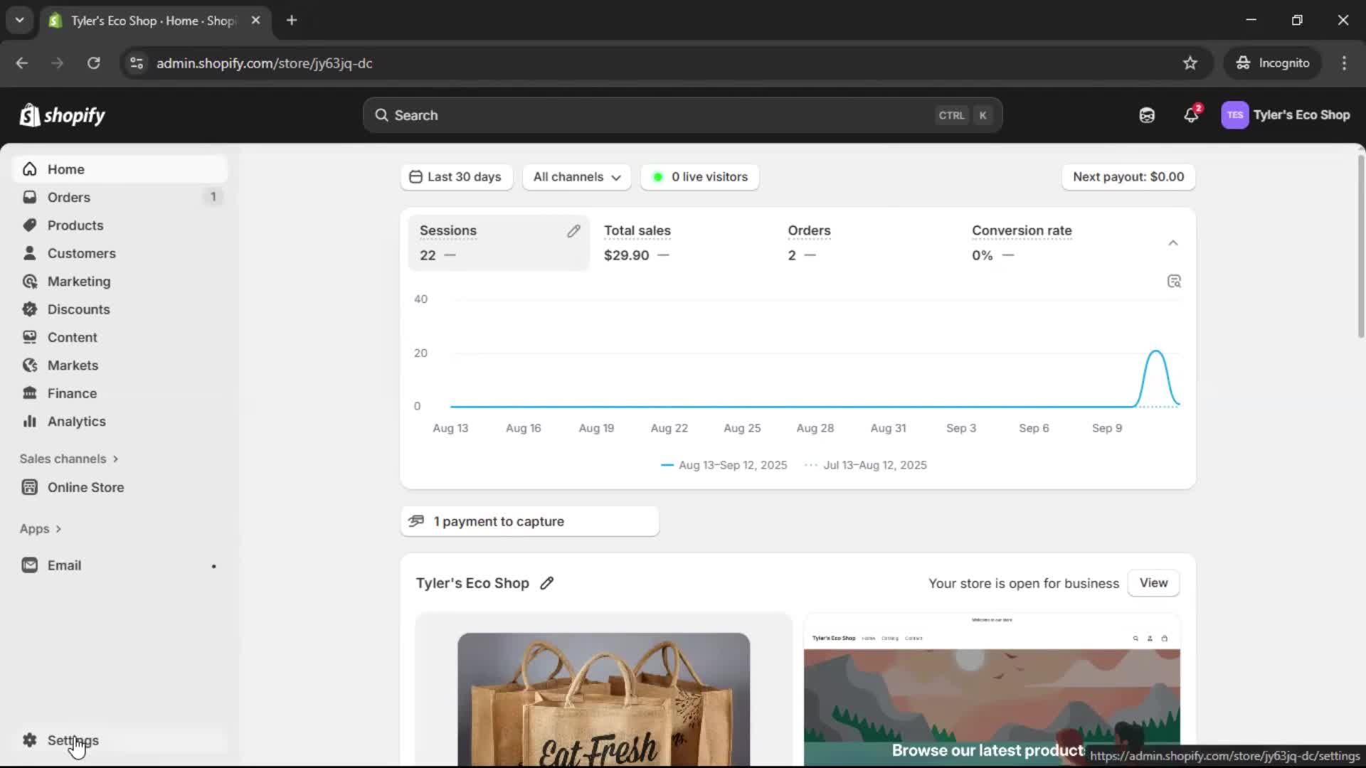 Customization settings on Shopify video thumbnail