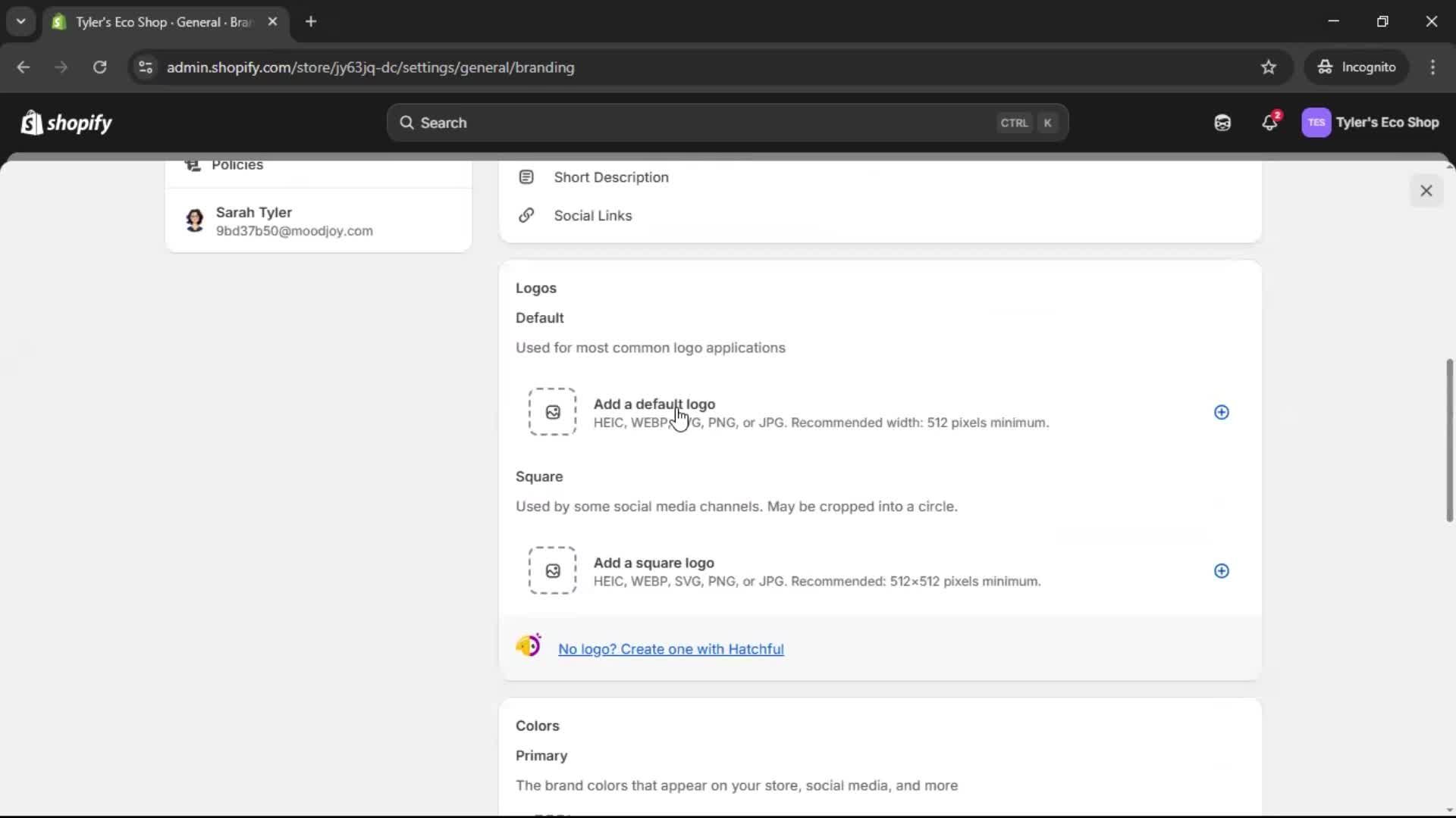 Customization settings screenshot