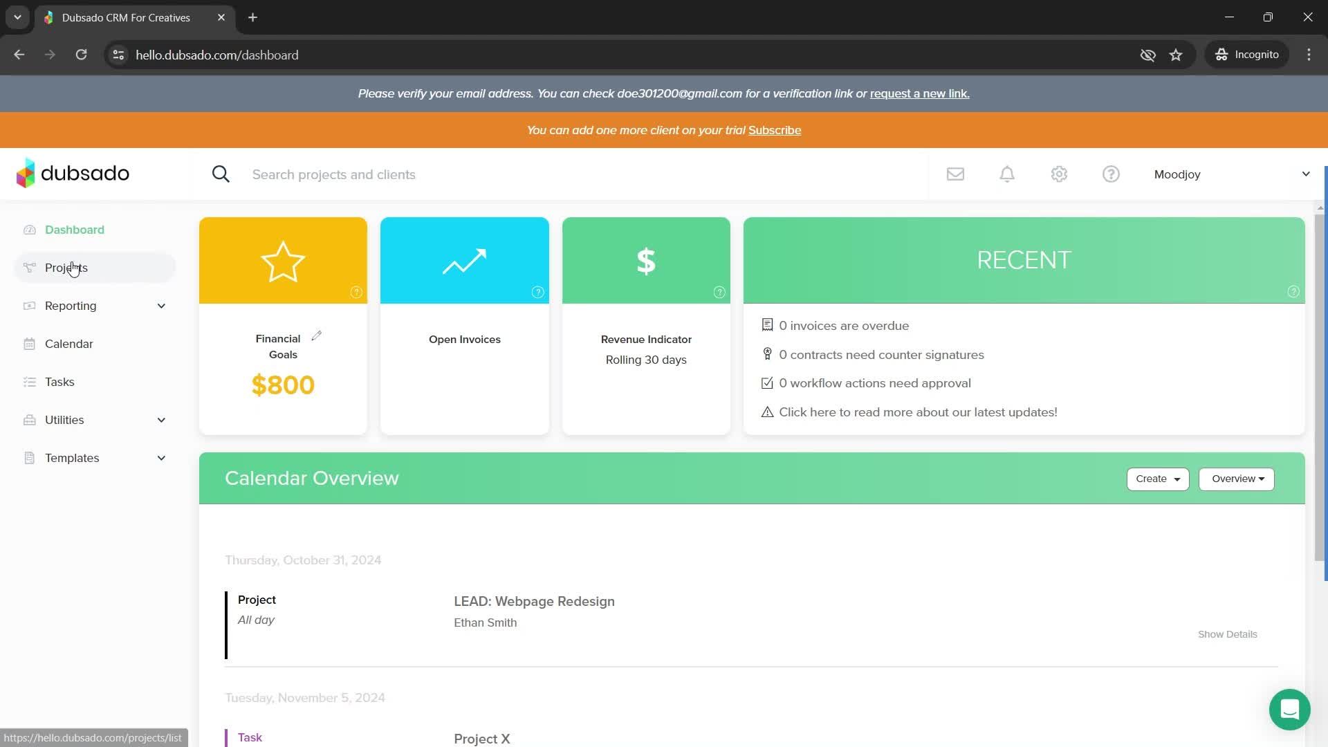 Customizing a project screenshot
