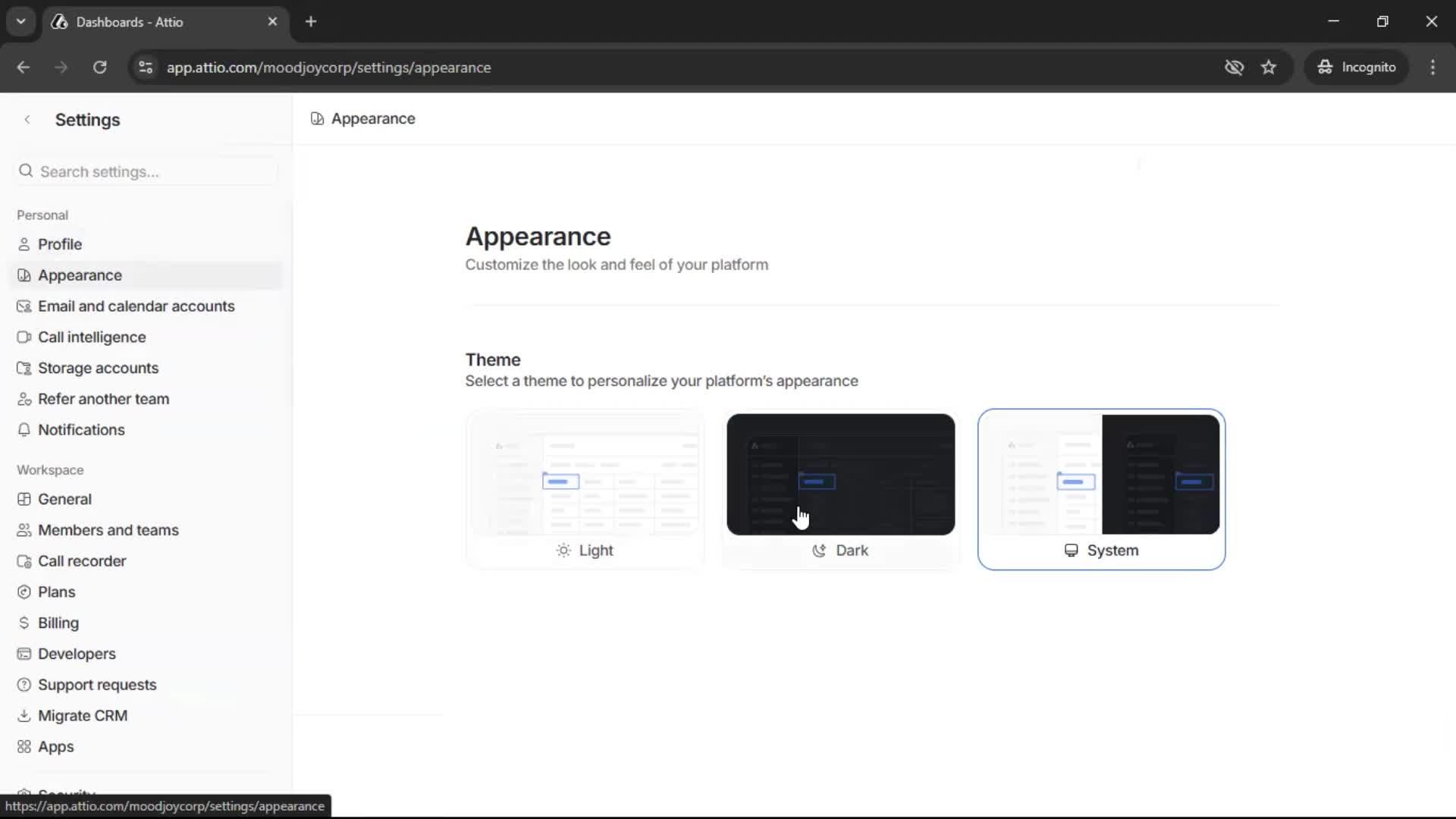 Customizing appearance on Attio video thumbnail