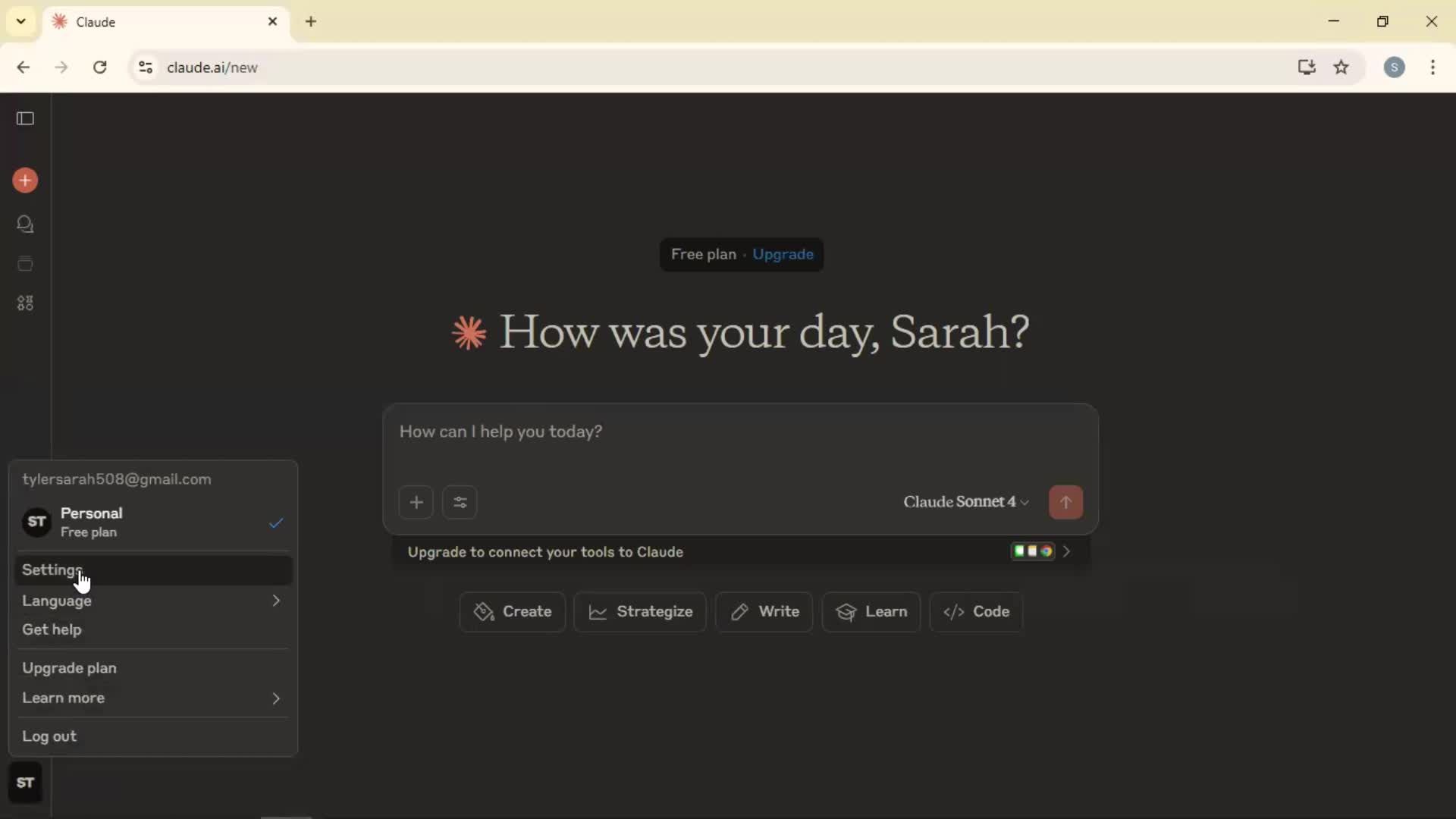 Customizing appearance screenshot