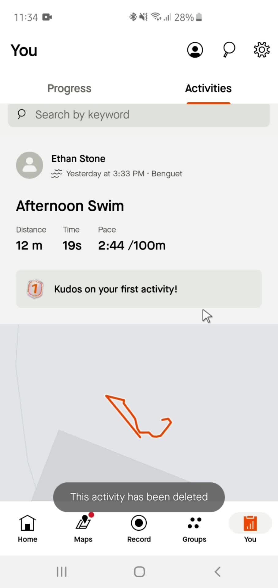 Deleting an activity on Strava video thumbnail