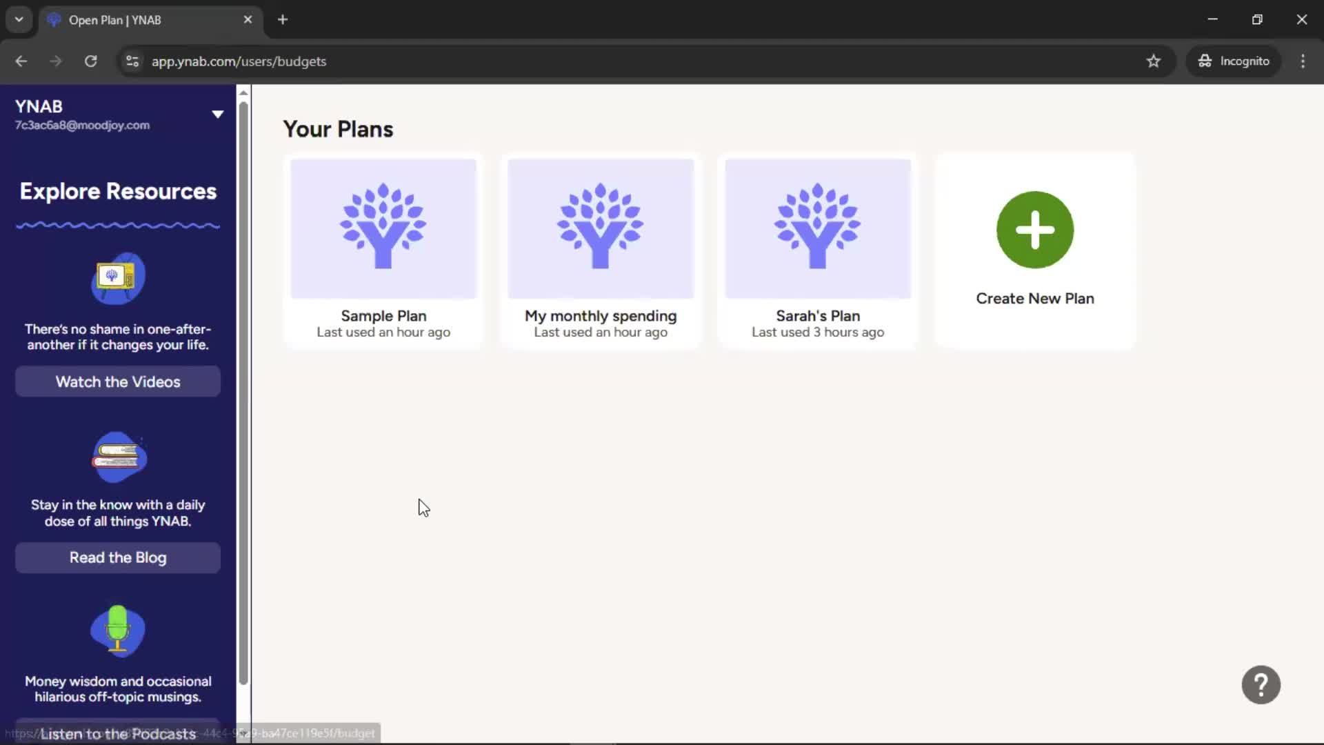 Deleting a plan screenshot