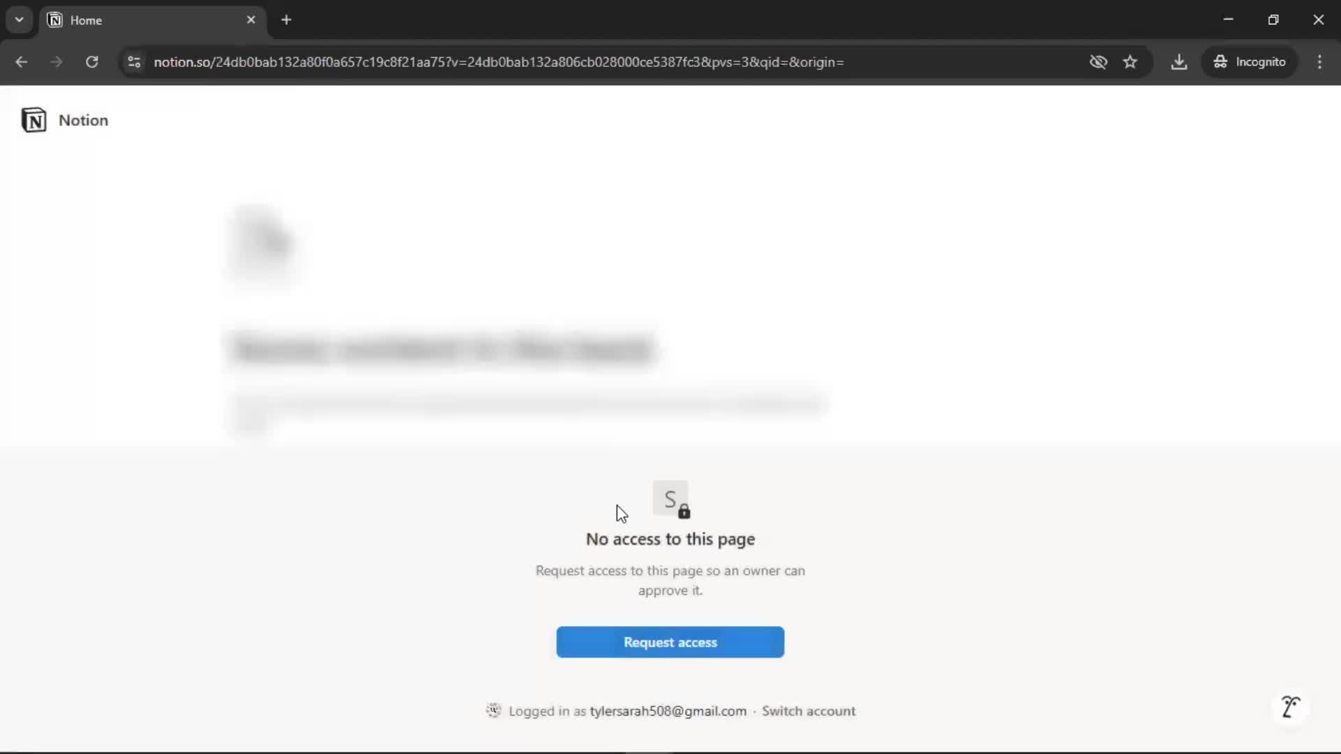Deleting a workspace screenshot
