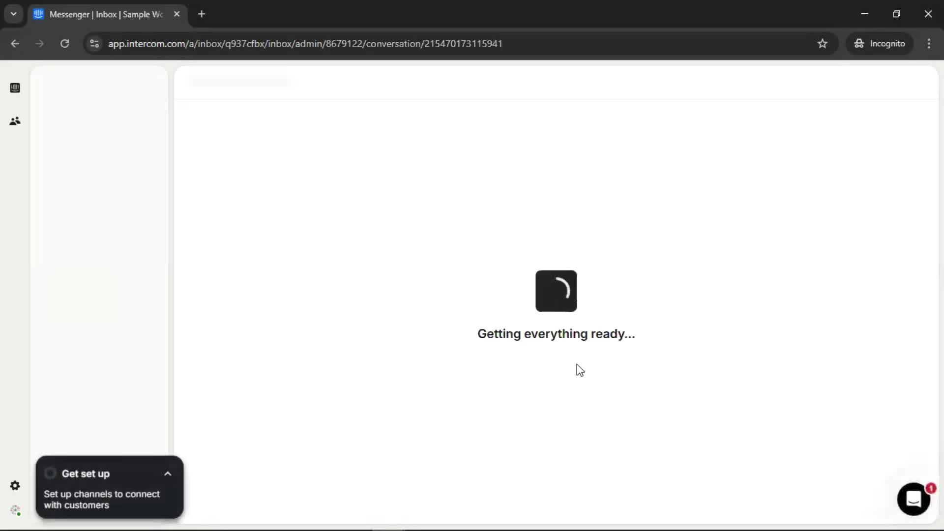 Deleting a workspace screenshot
