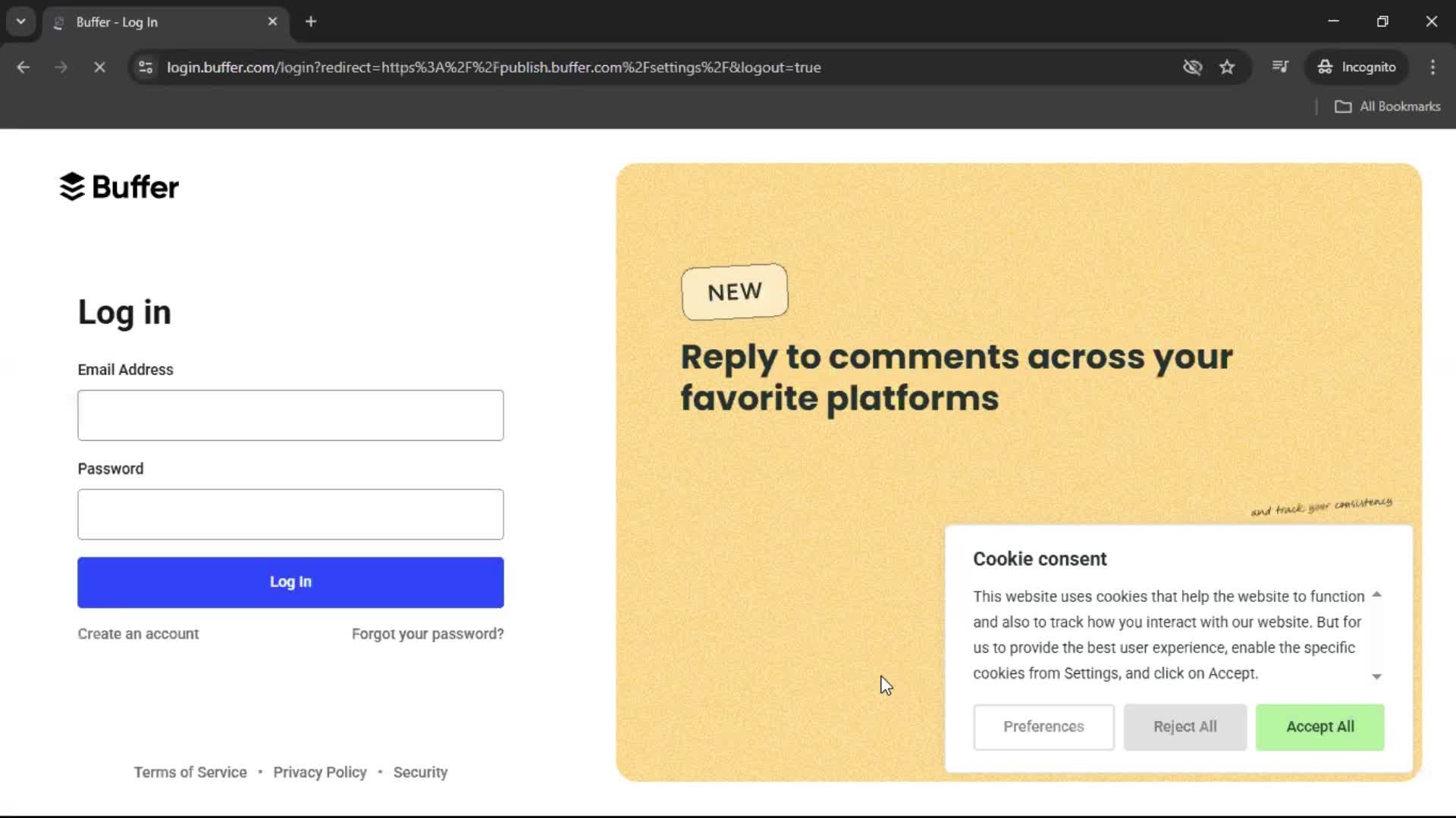 Deleting your account screenshot