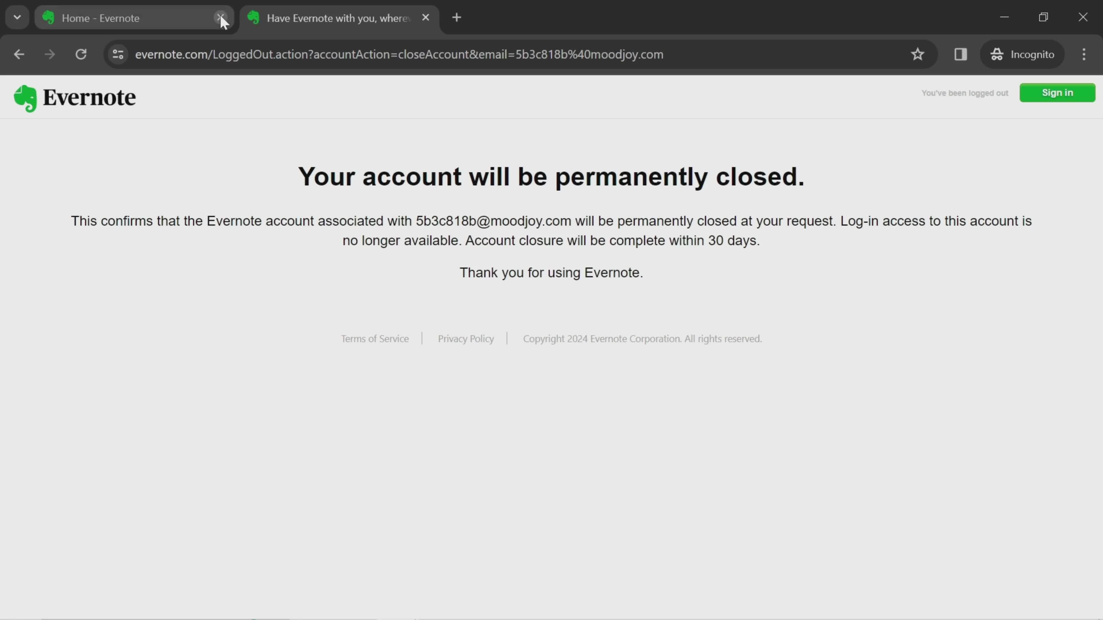 Deleting your account on Evernote video thumbnail