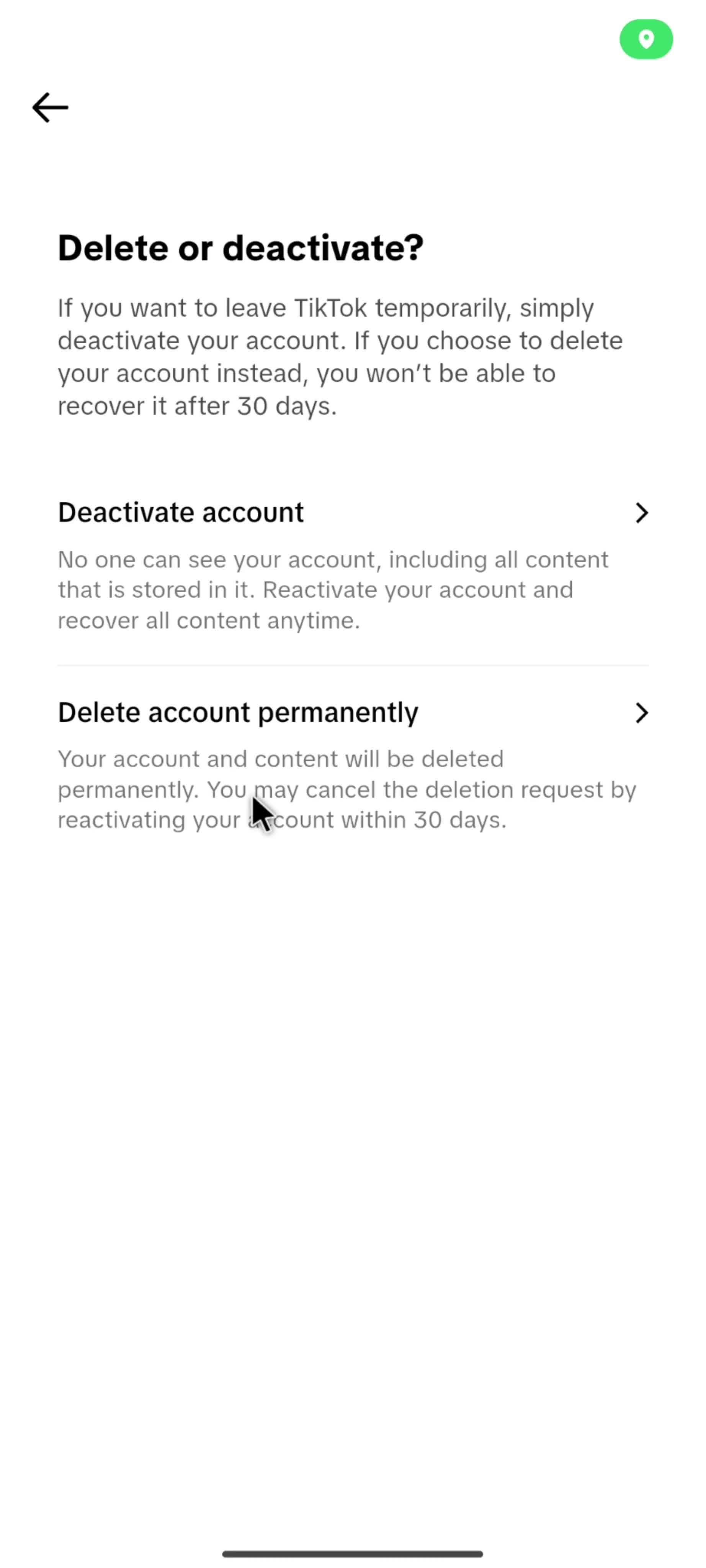 Deleting your account on TikTok video thumbnail