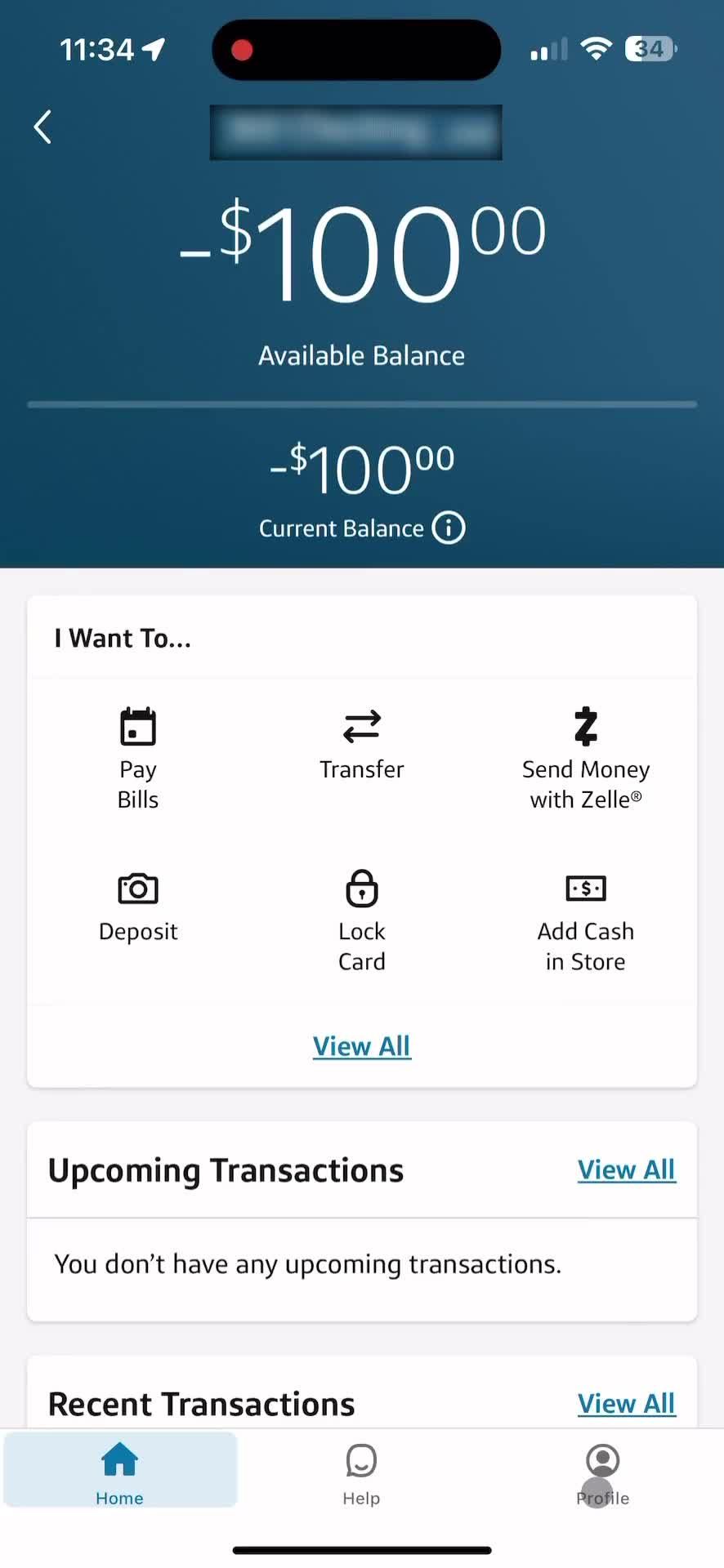 Digital wallet screenshot