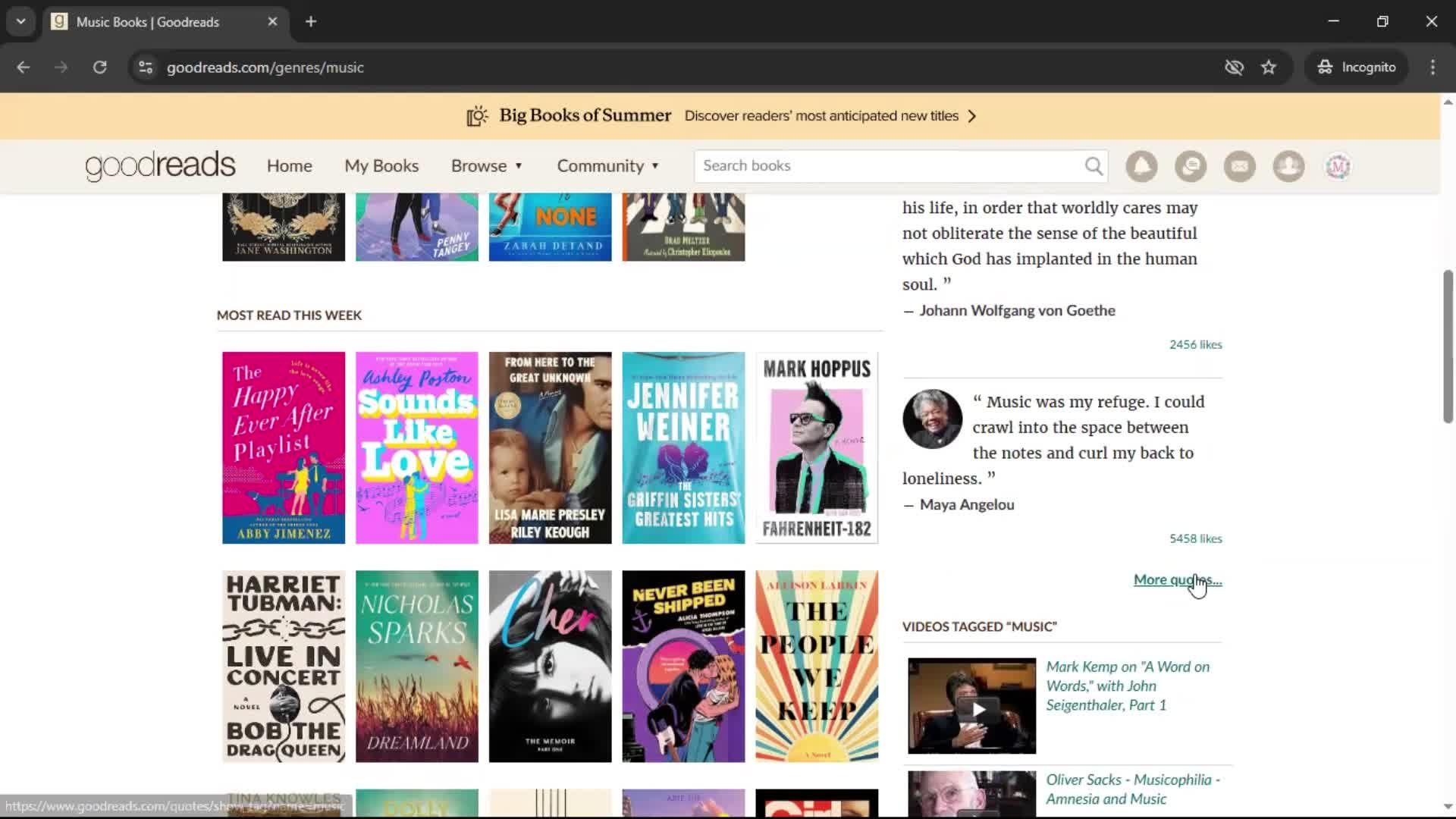 Discovering content screenshot