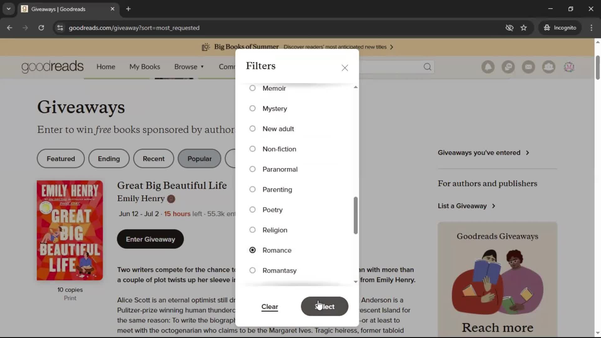 Discovering content screenshot