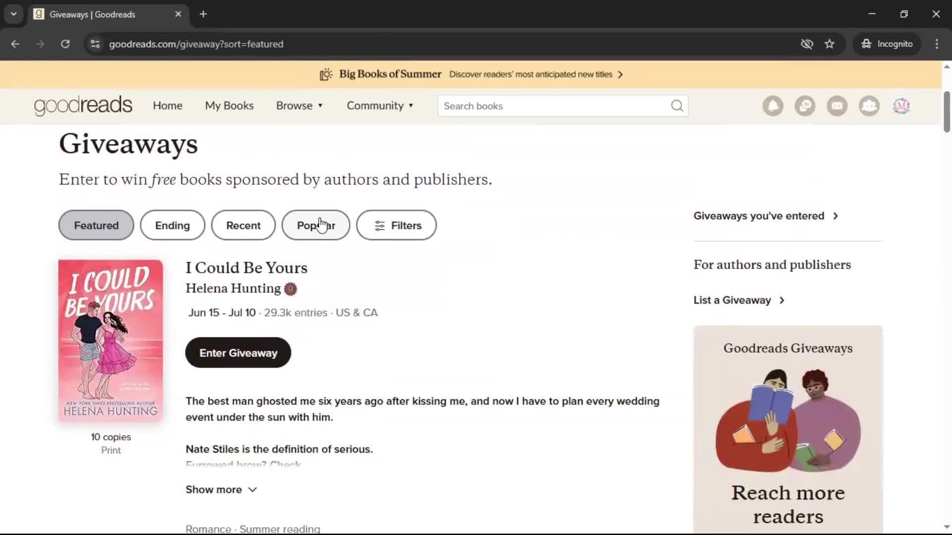 Discovering content screenshot