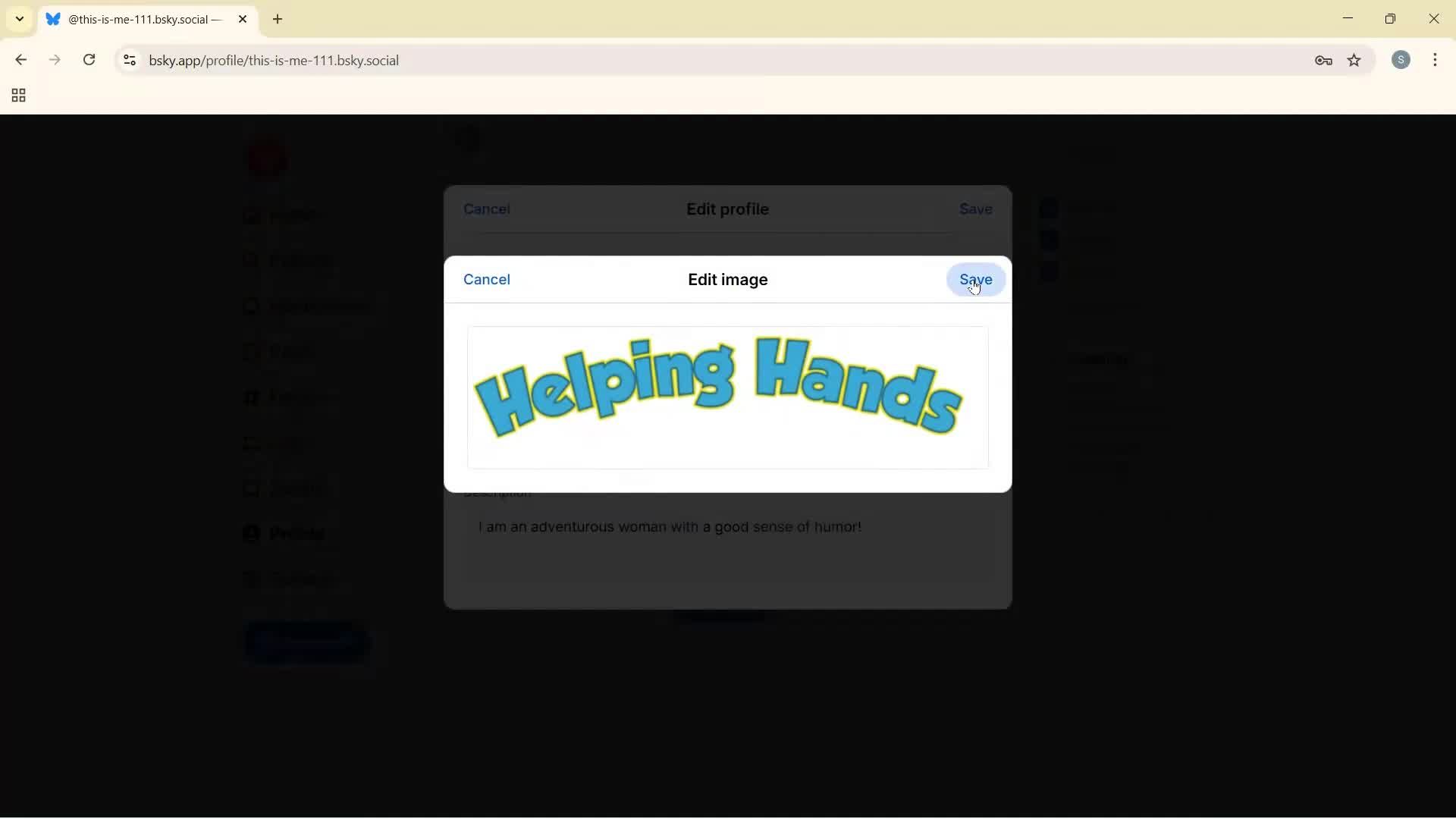 Updating your profile screenshot