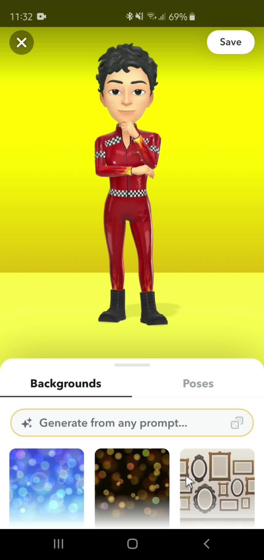 Updating profile background on Snapchat video thumbnail