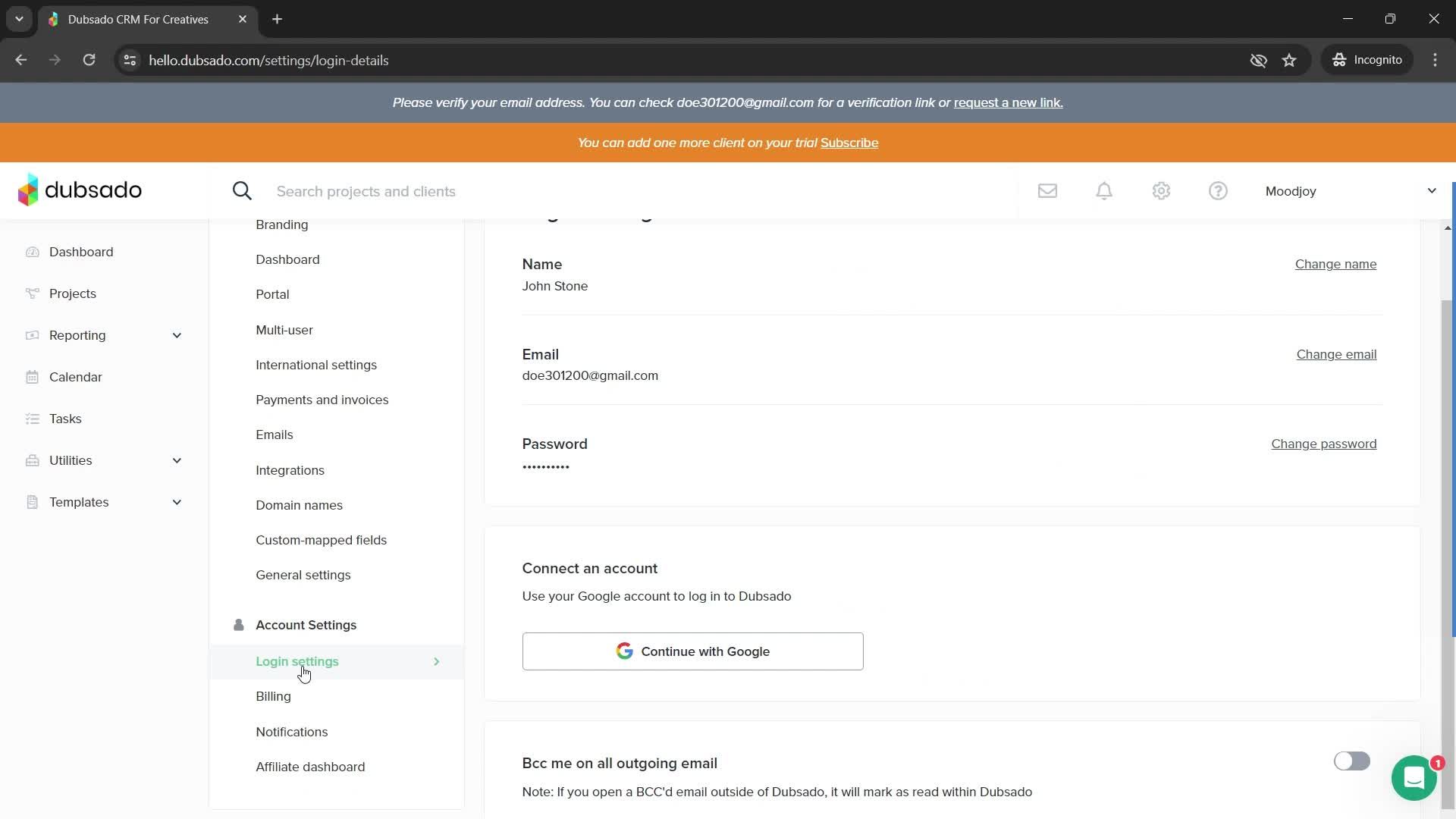 Updating your profile screenshot