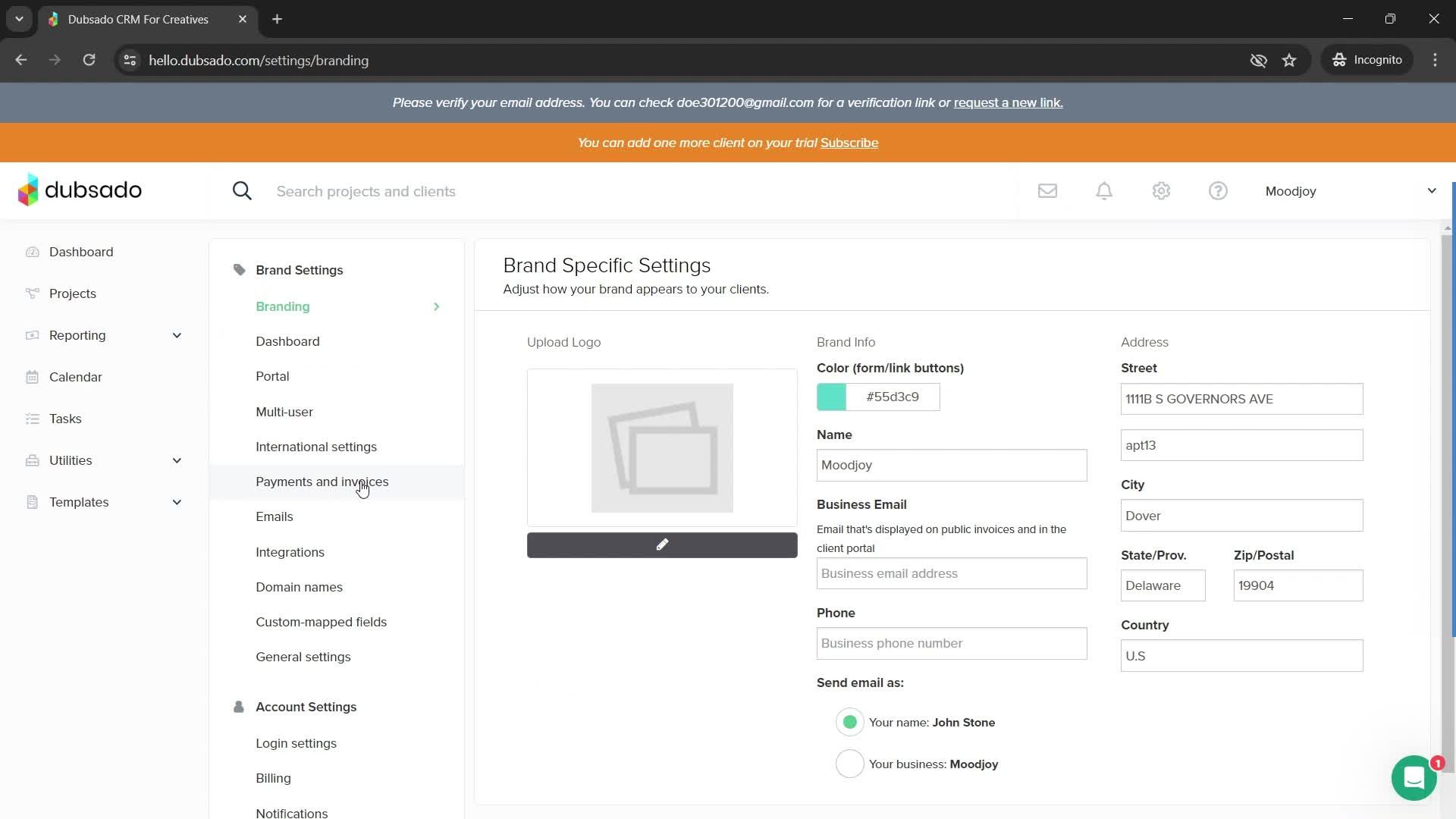 Updating your profile screenshot
