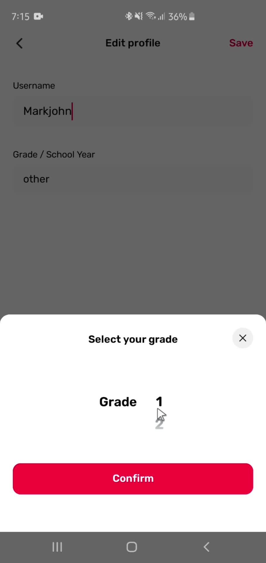 Updating your profile screenshot