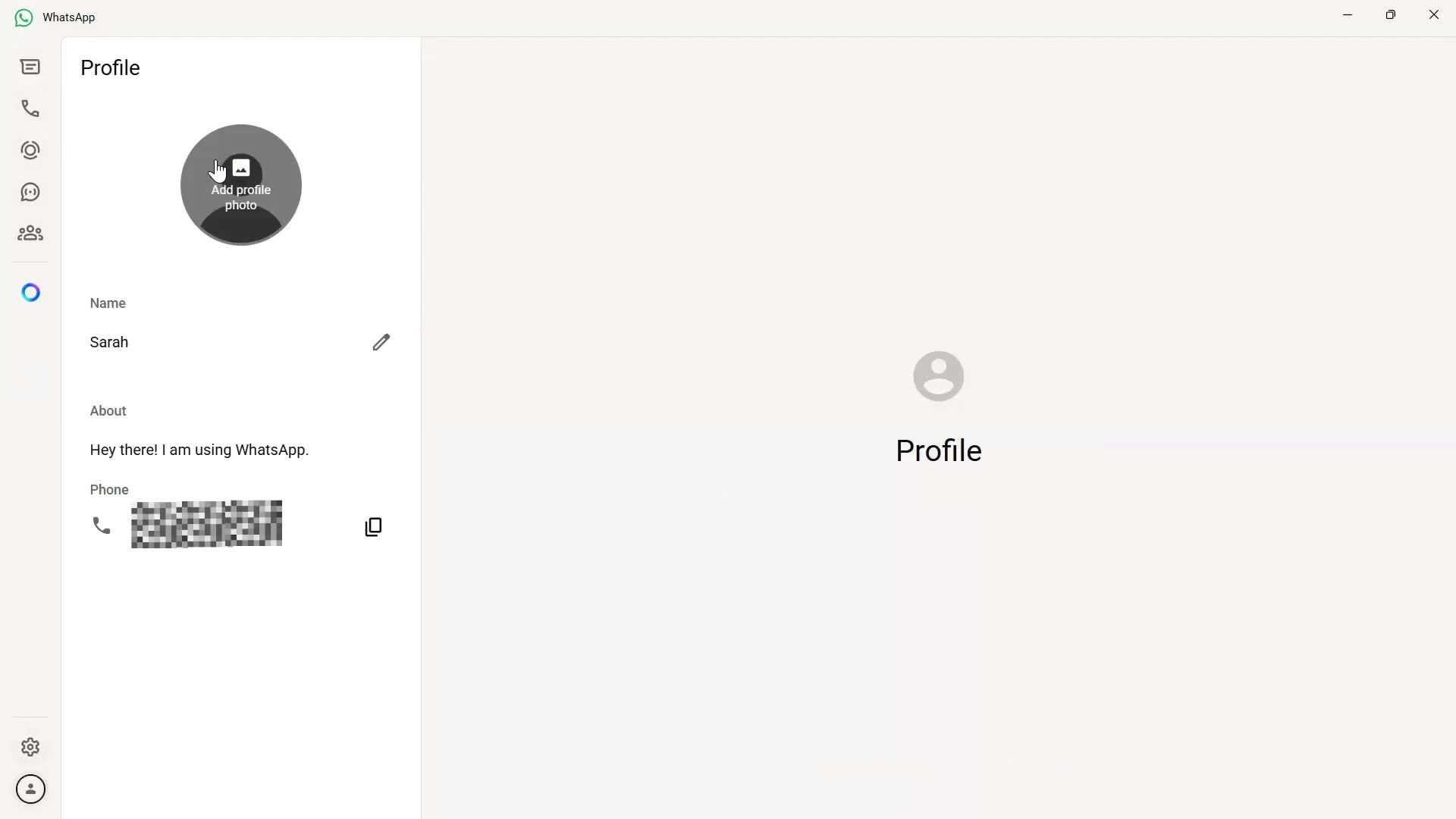 Updating your profile screenshot