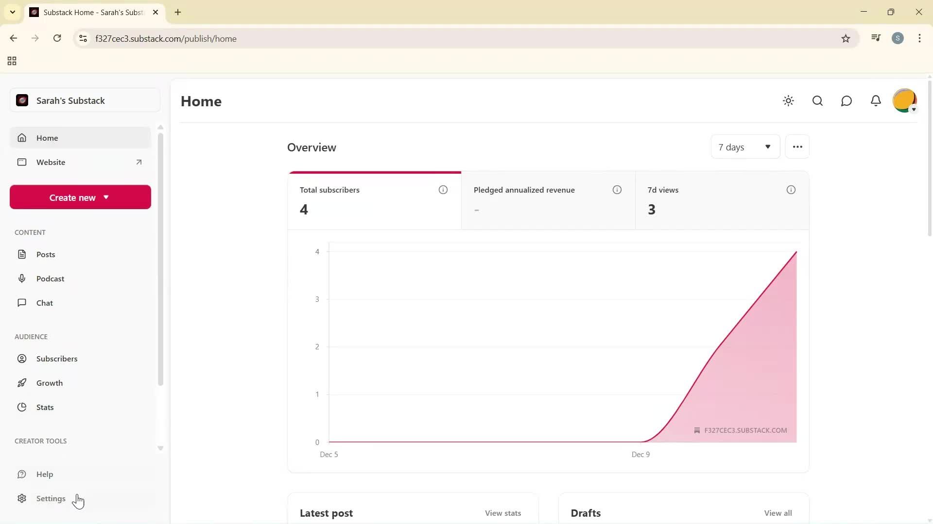 Exporting data screenshot