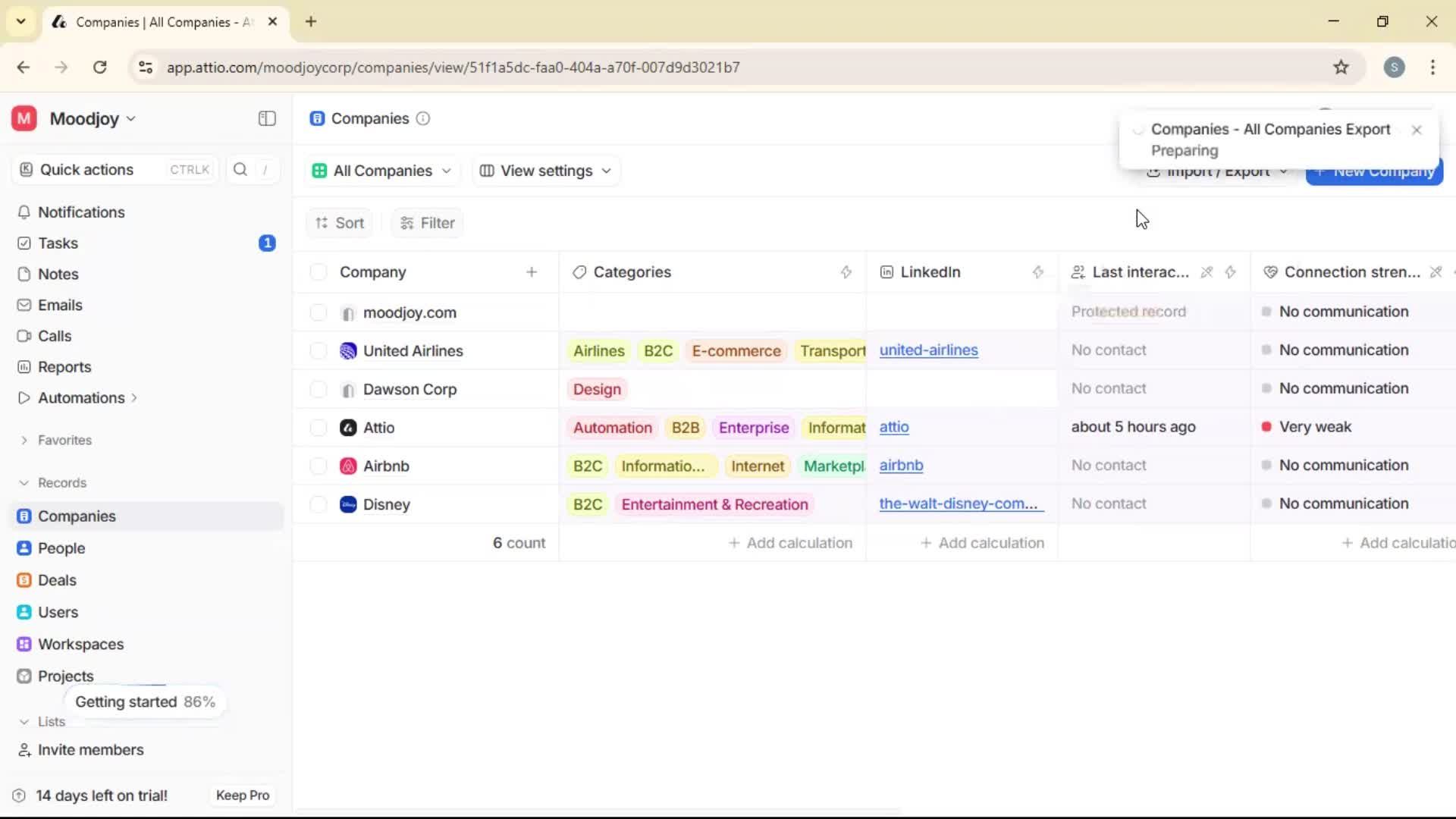 Exporting data on Attio video thumbnail
