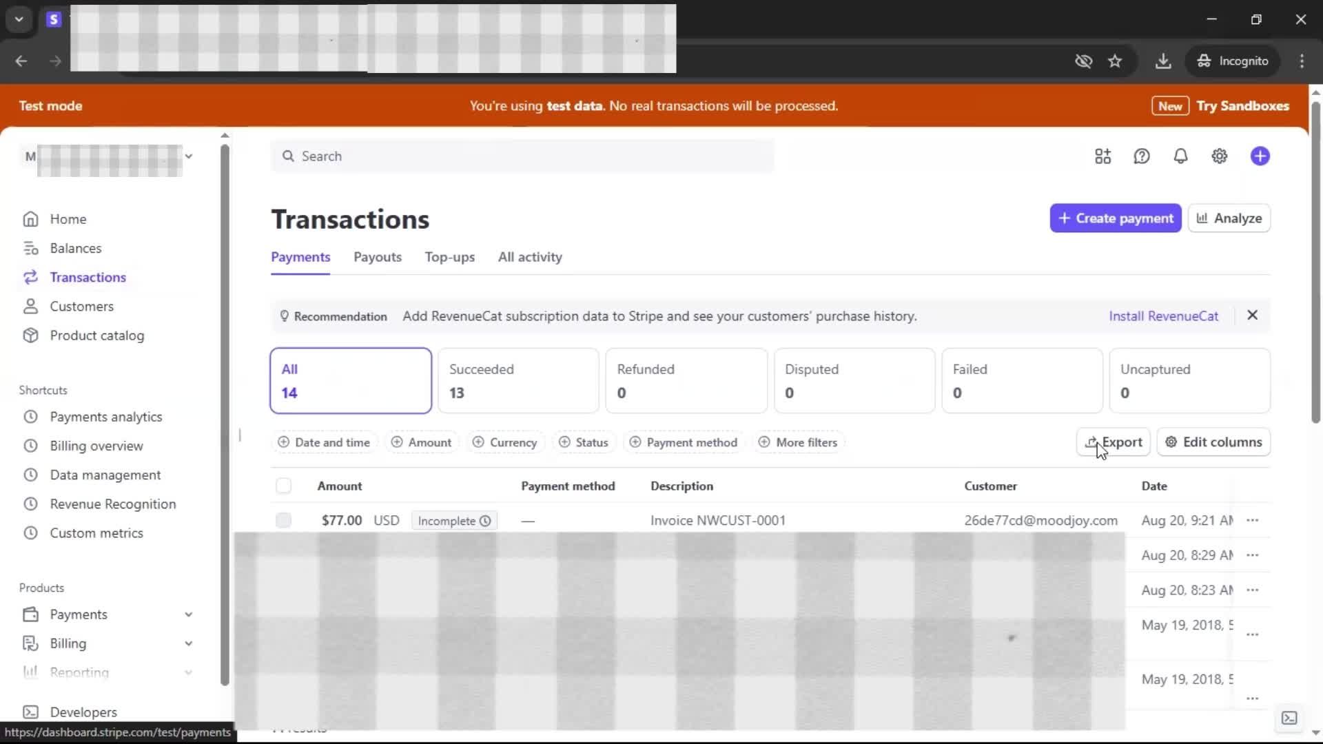 Exporting data on Stripe video thumbnail