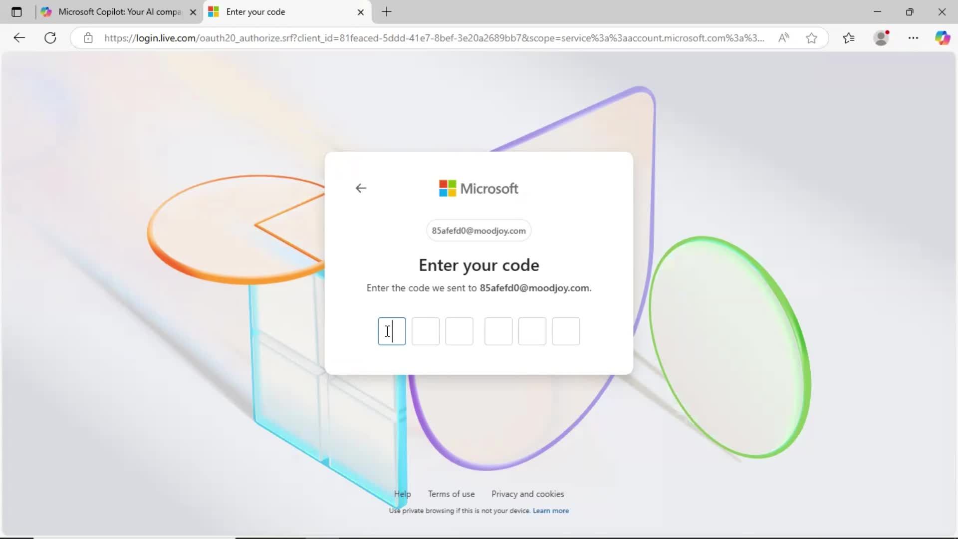 Exporting data screenshot