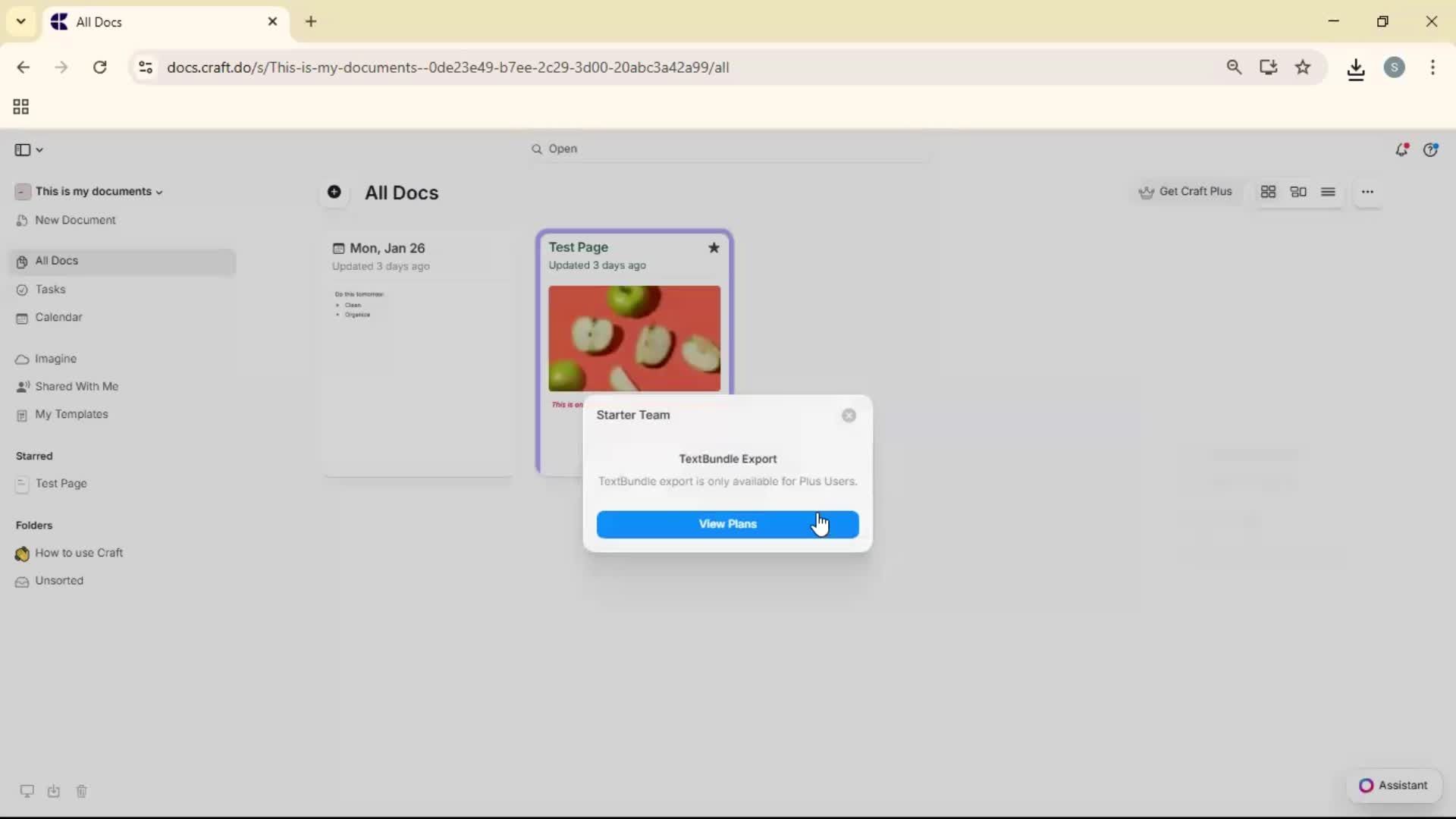 Exporting data screenshot