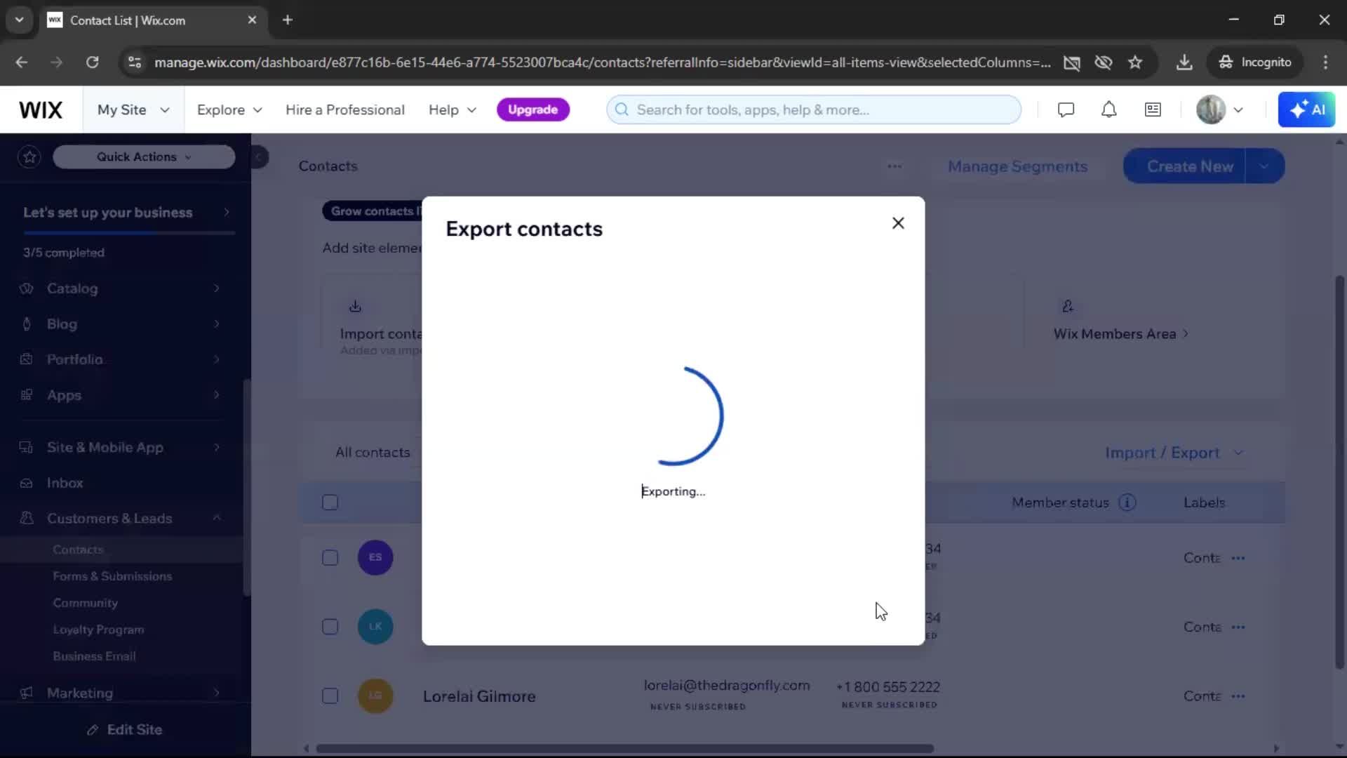Exporting data on Wix video thumbnail