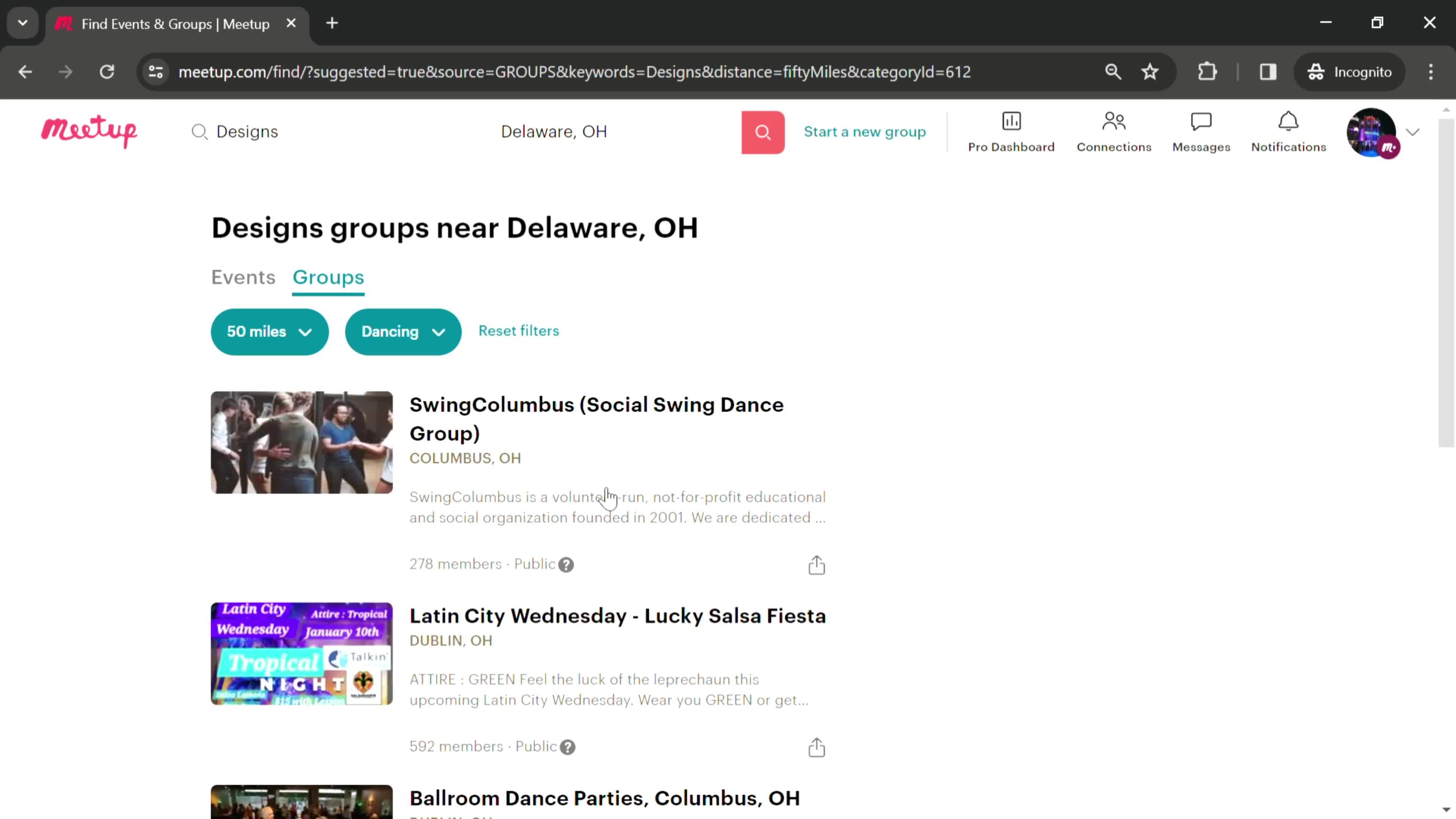 Filtering and sorting screenshot