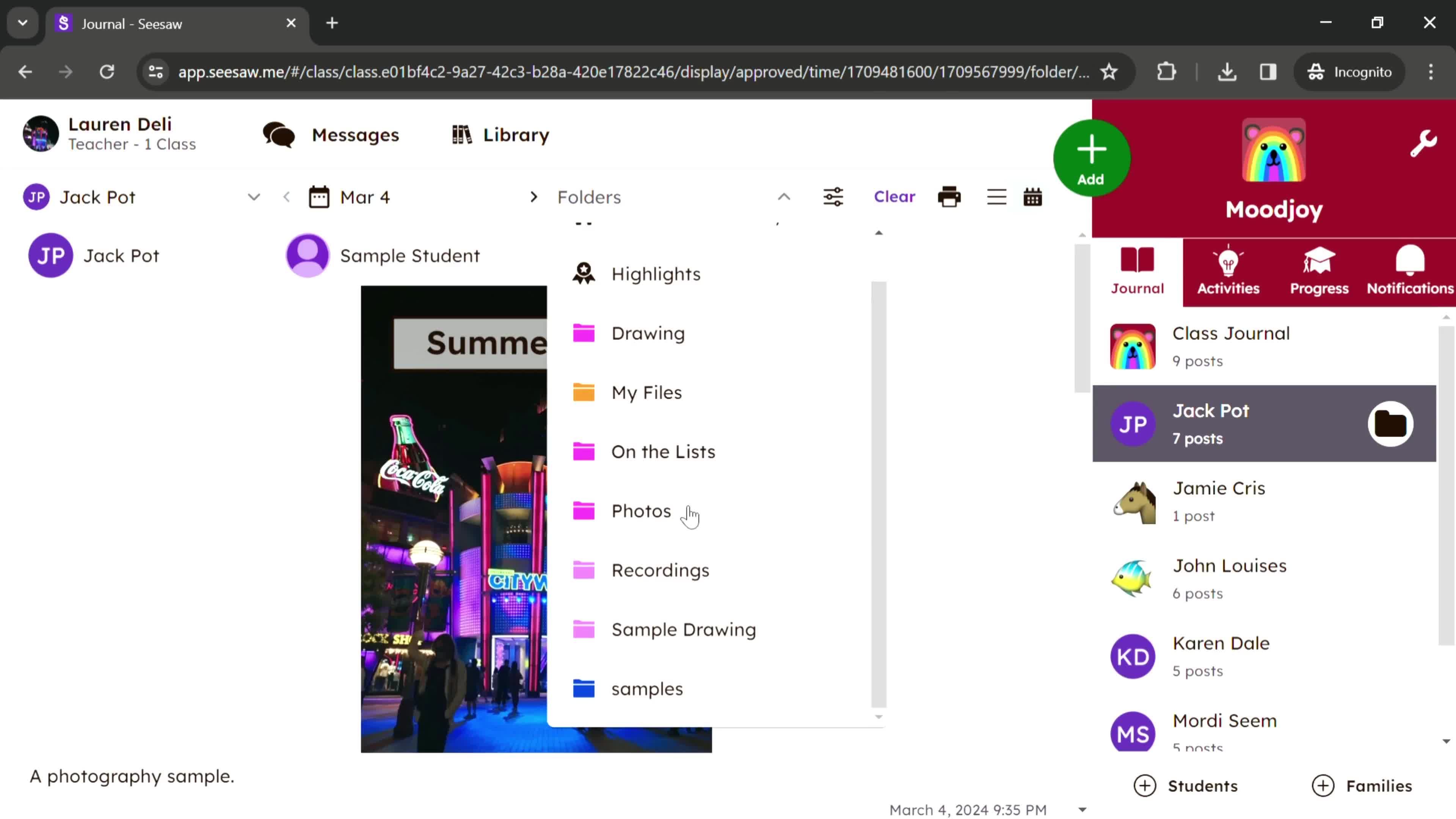 Filtering and sorting screenshot