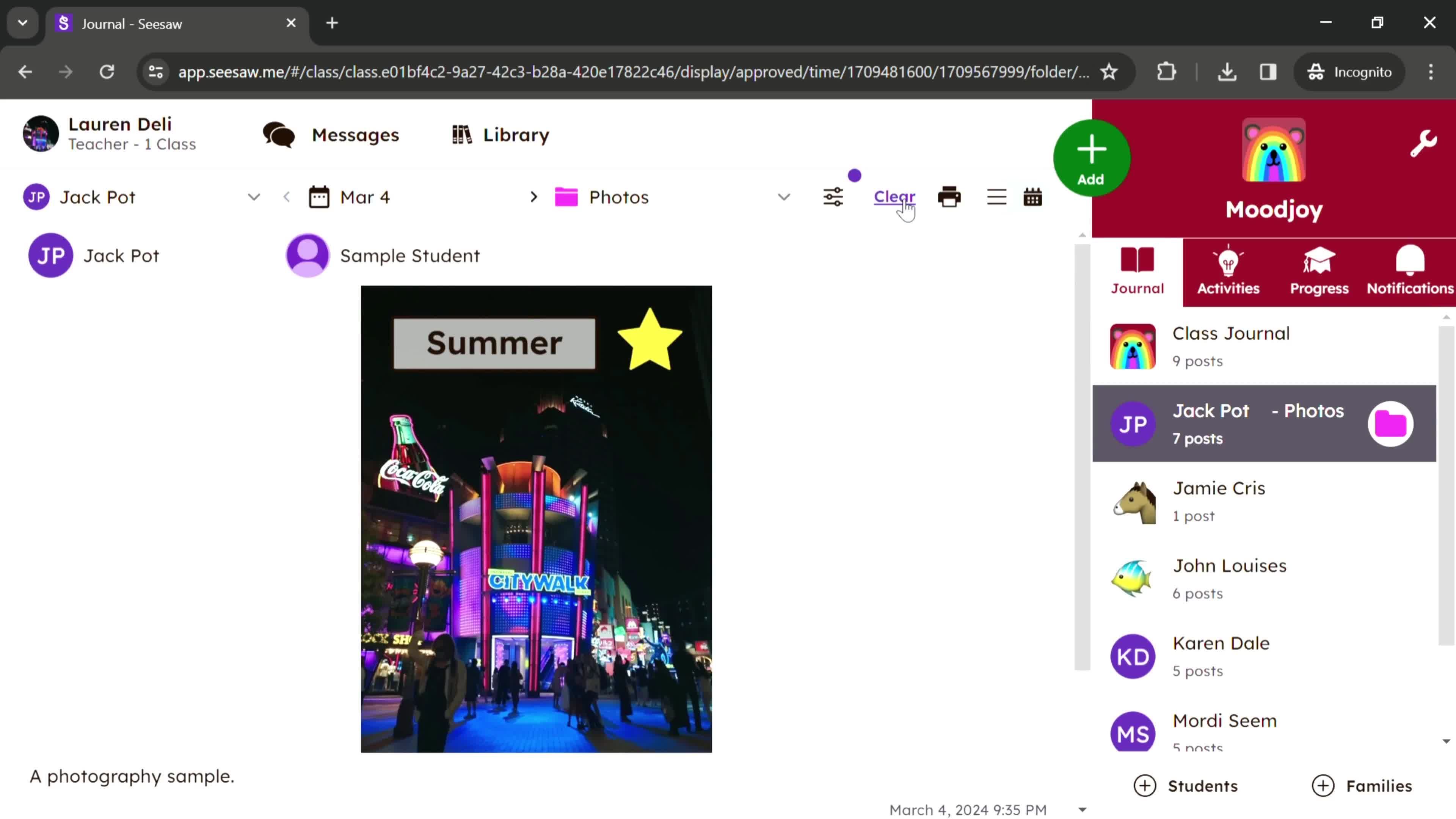 Filtering and sorting screenshot