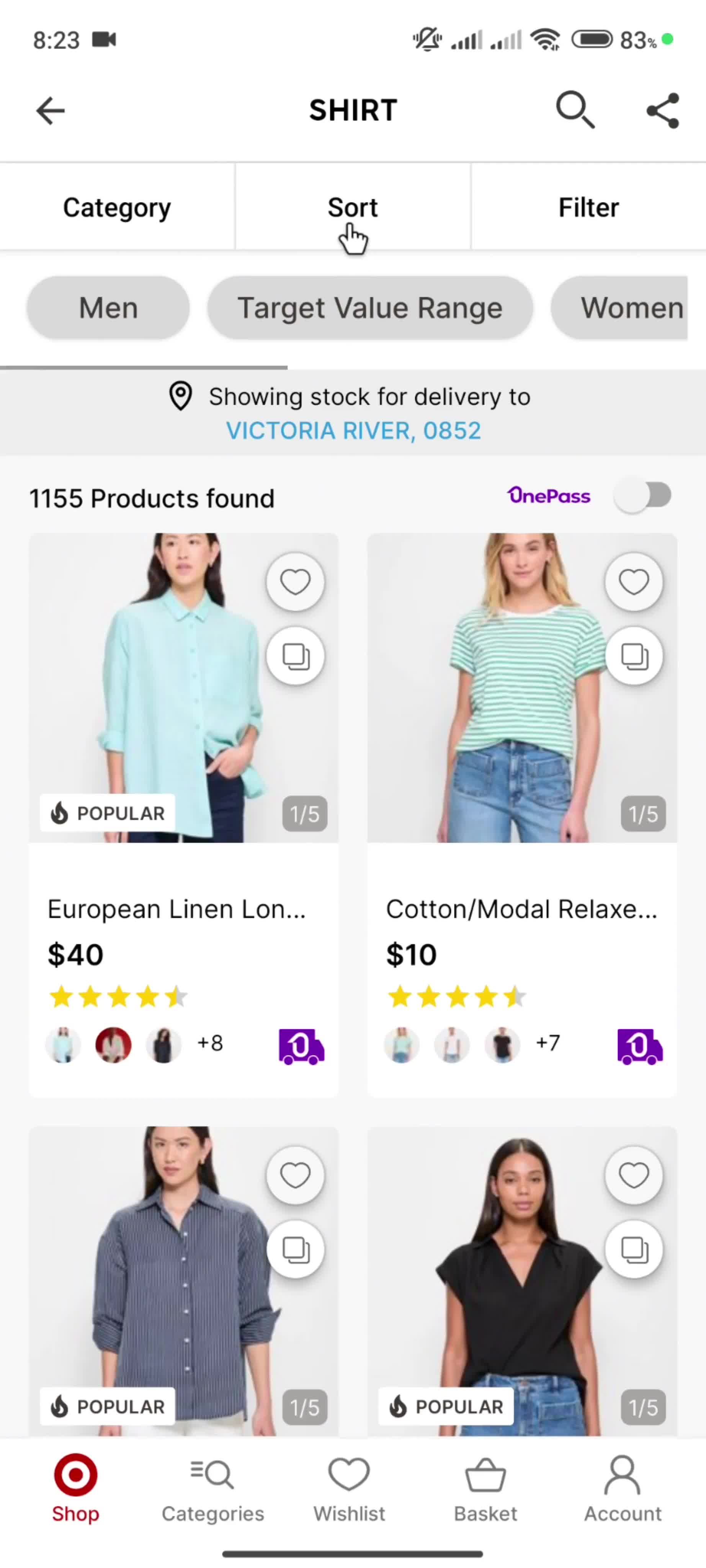 Filtering and sorting on Target video thumbnail