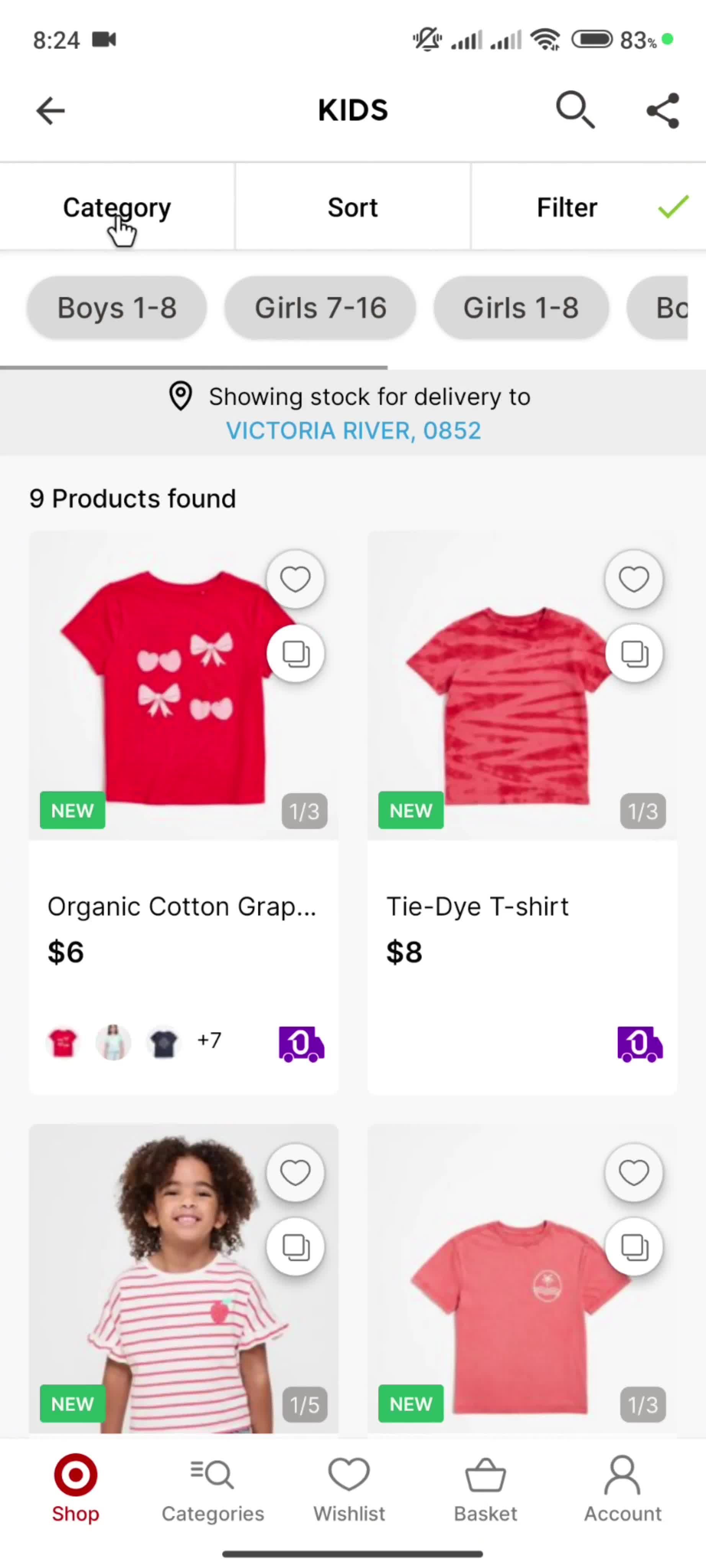 Filtering and sorting screenshot