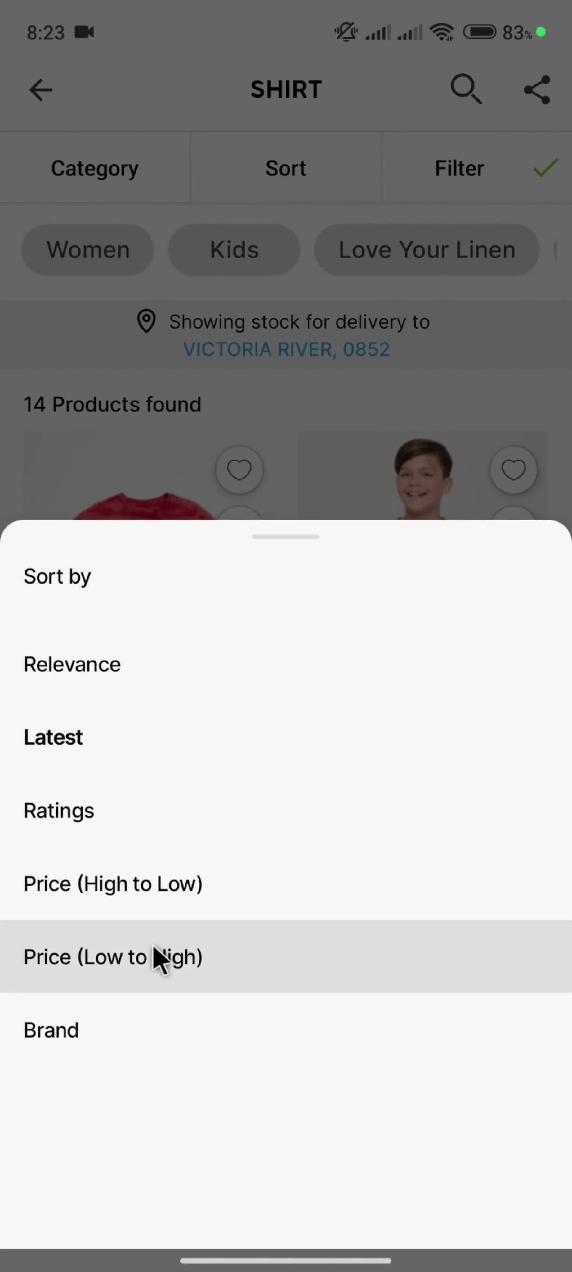 Filtering and sorting on Target video thumbnail