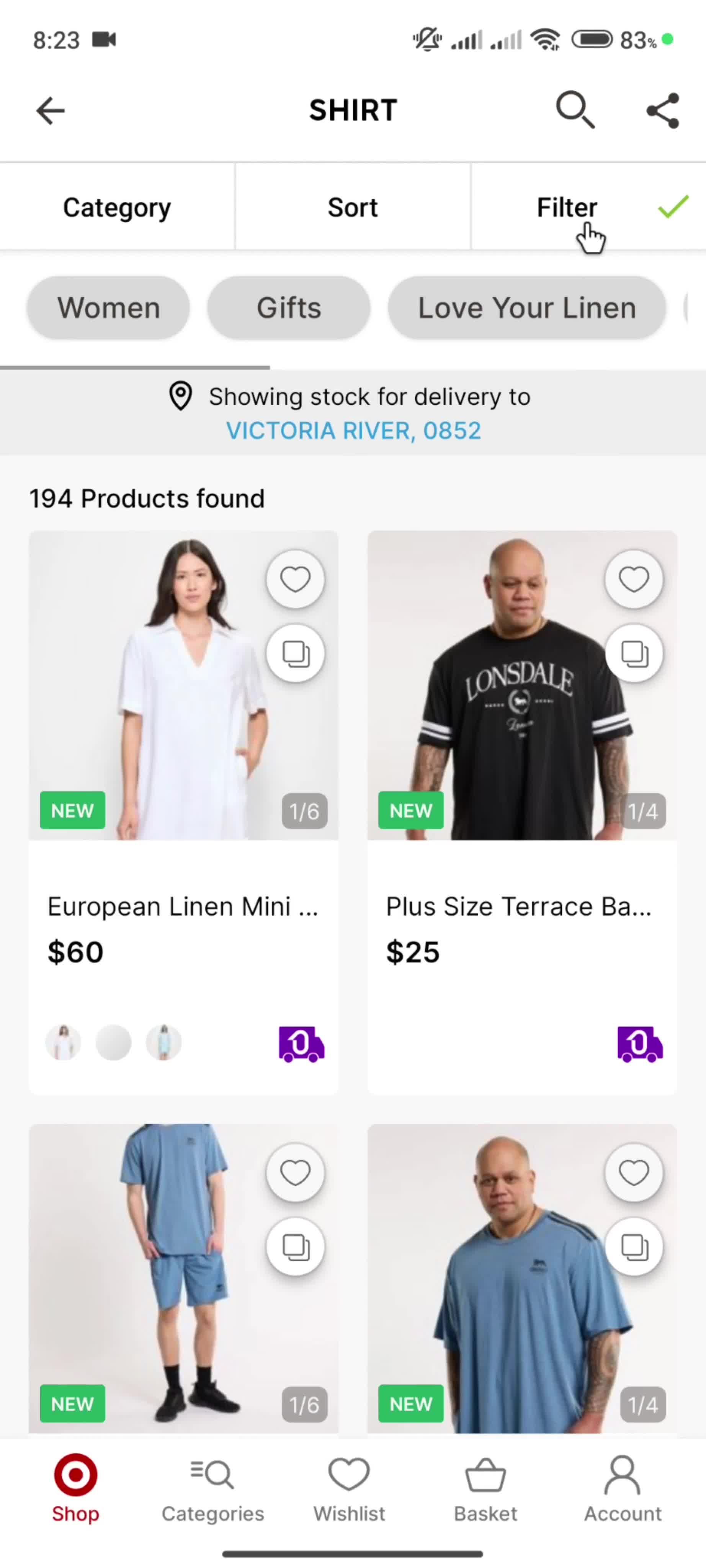 Filtering and sorting on Target video thumbnail
