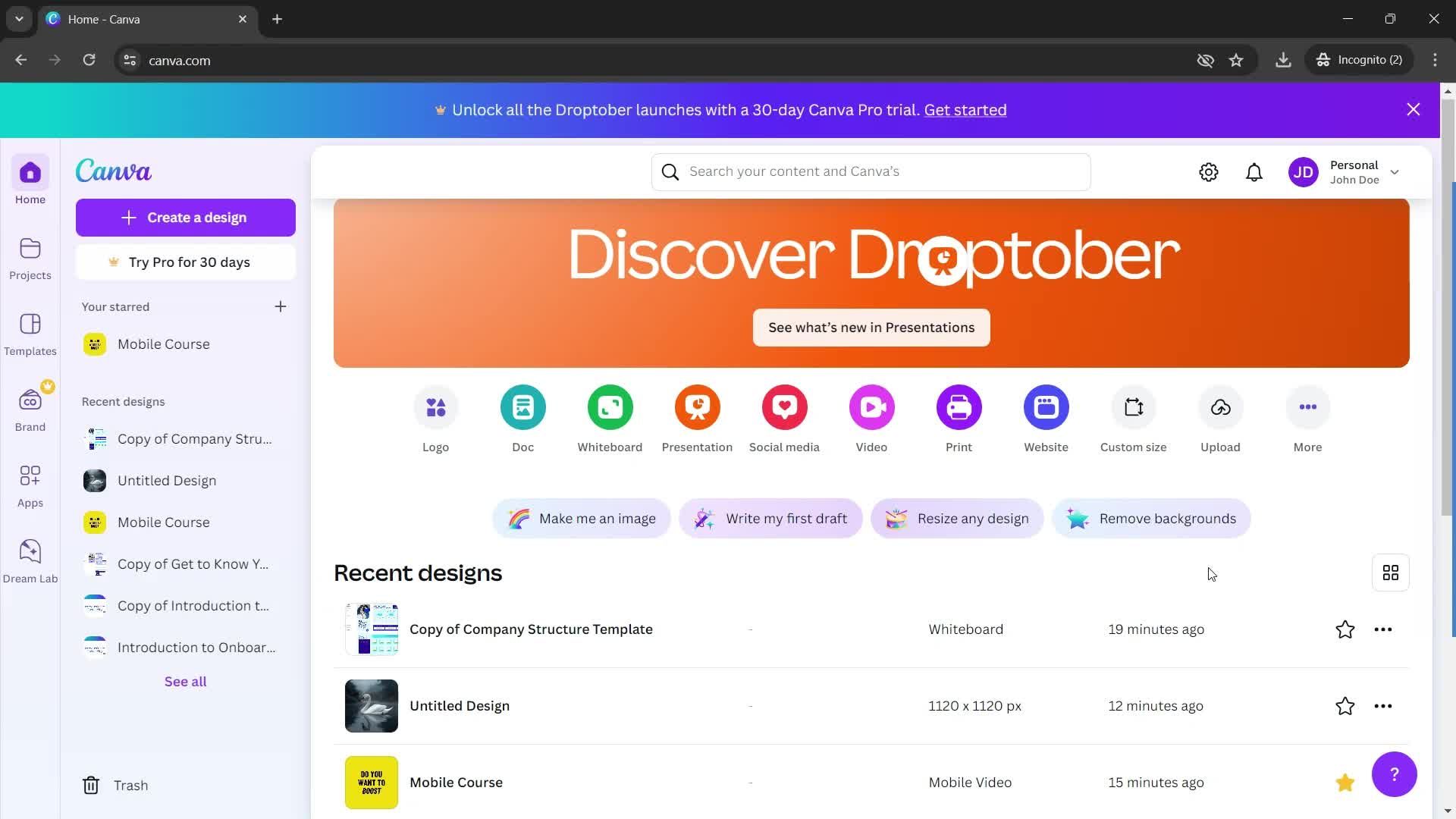 Filtering and sorting screenshot