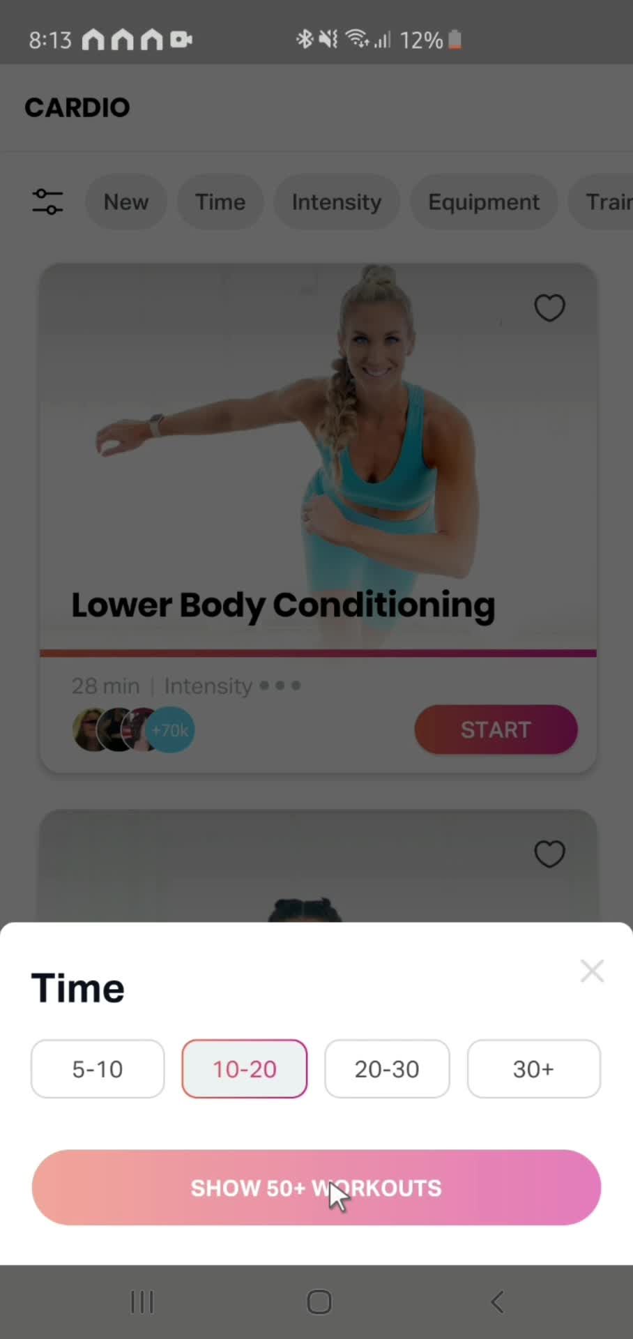 Filtering and sorting screenshot