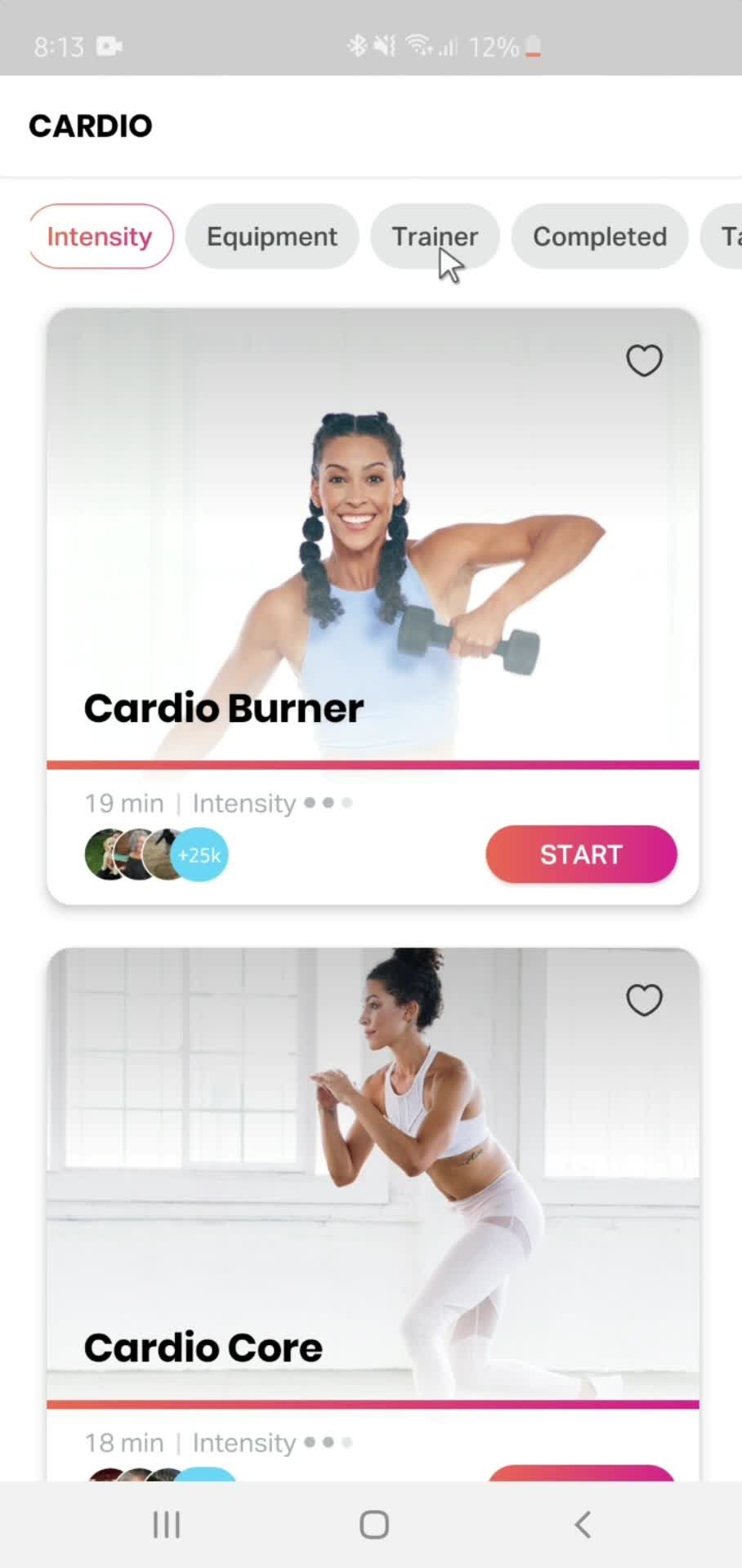 Filtering and sorting screenshot