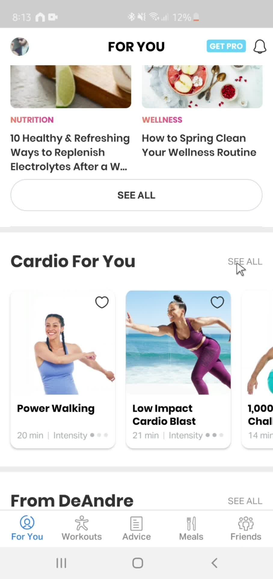 Filtering and sorting screenshot
