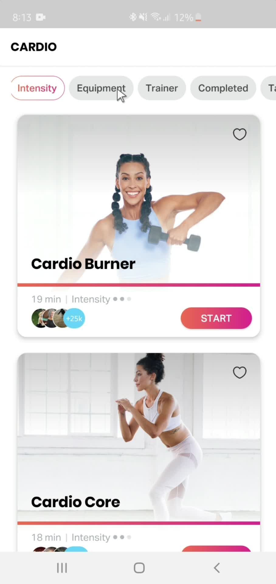 Filtering and sorting screenshot