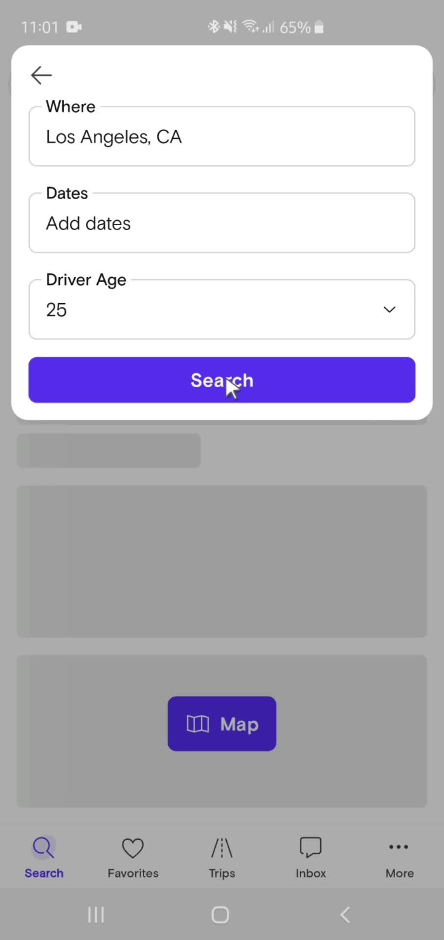 Filtering and sorting screenshot
