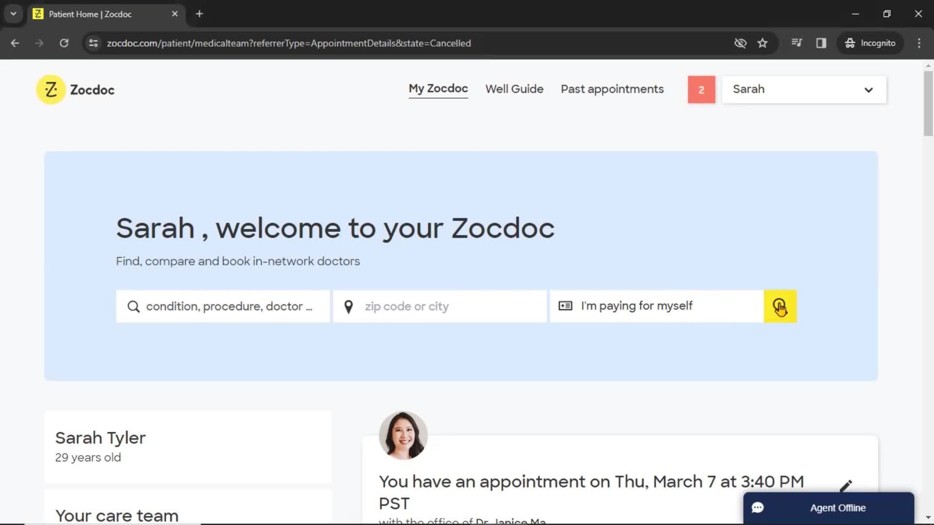 Filtering and sorting screenshot